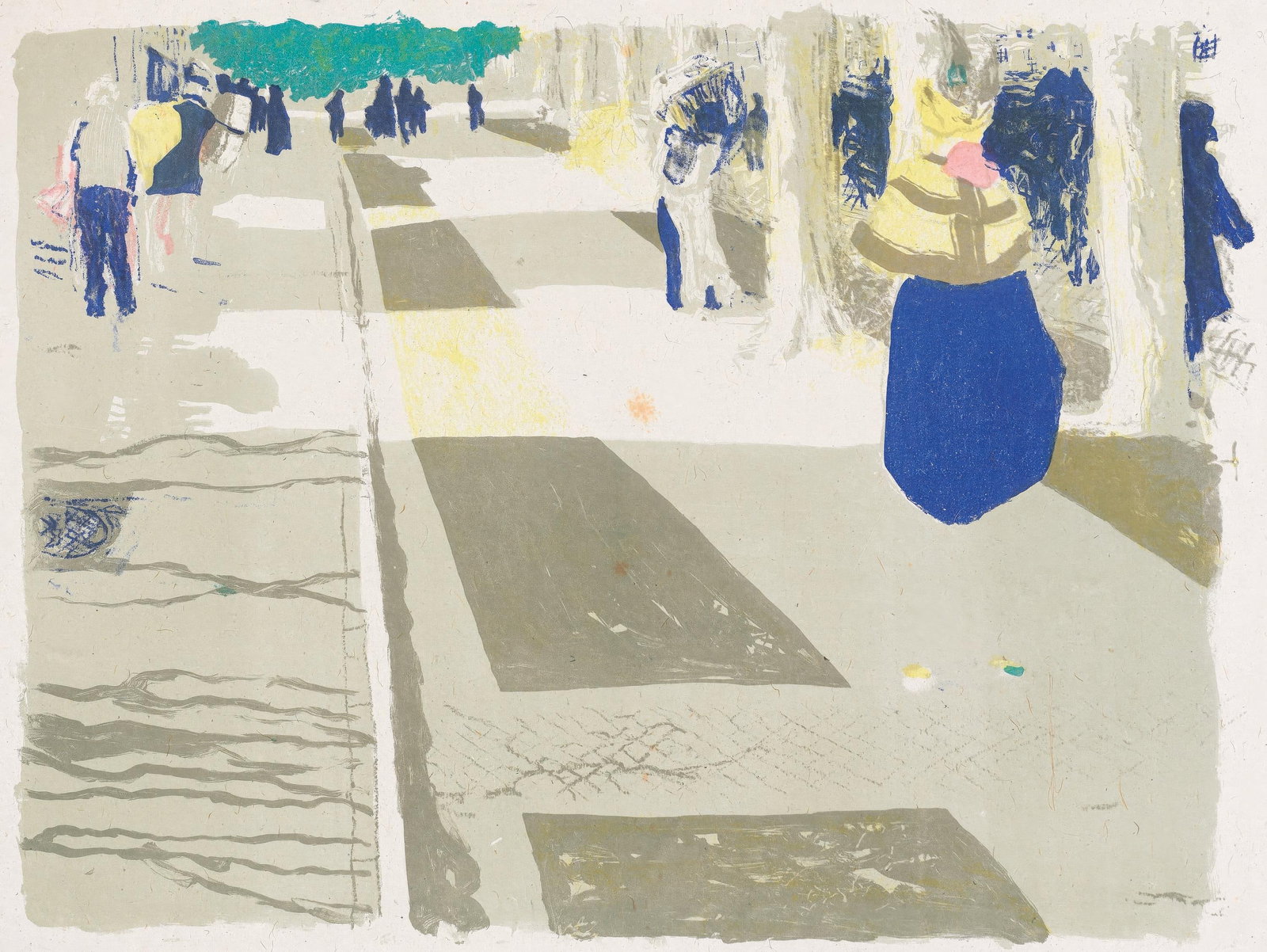 Jean-Edouard Vuillard, The Avenue, from The Graphic Work of Vuillard, Limited Edition Lithograph,: This exquisite lithograph by Jean-Edouard Vuillard (1868-1940), titled L'Avenue (The Avenue), from L'oeuvre grave de Vuillard (The Graphic Work of Vuillard), originates from the 1948 edition published