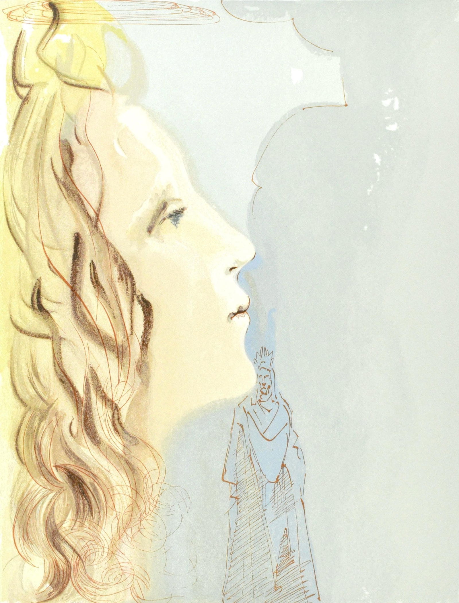 Salvador Dali, Le Paradis VIII (Michler/Lopsinger 1039-1138; Field 189-200), La Divine Comedie,: Woodcut in colors on velin pur chiffon de Rives paper. Paper size: 13 x 10.375 inches. Inscription: Unsigned and unnumbered, as issued. Catalogue raisonne references: Dali, Salvador, et al. Salvador