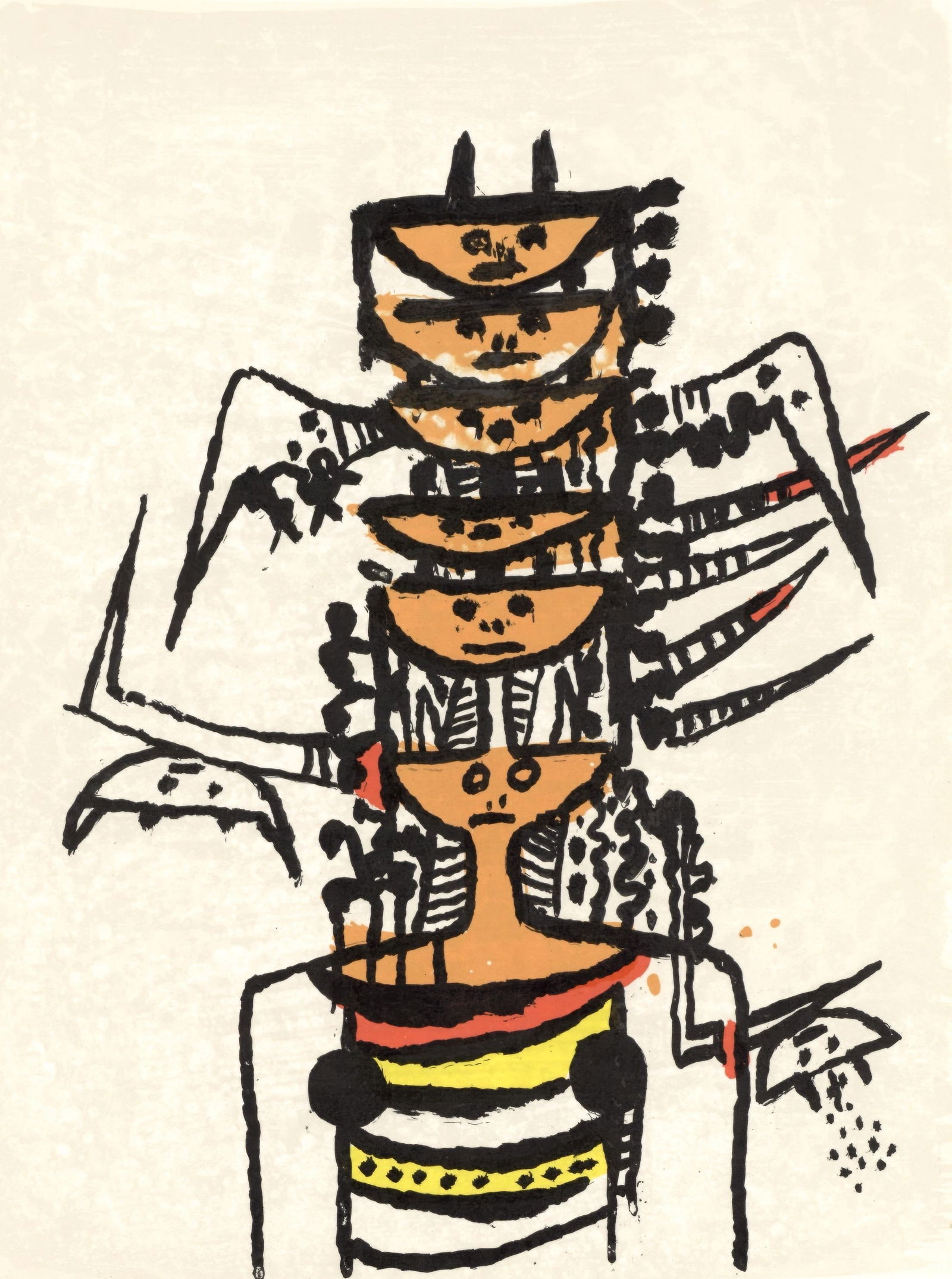 Wifredo Lam, Untitled, from Ediciones Poligrafa, Limited Edition Lithograph, 1979 (1 of 4)