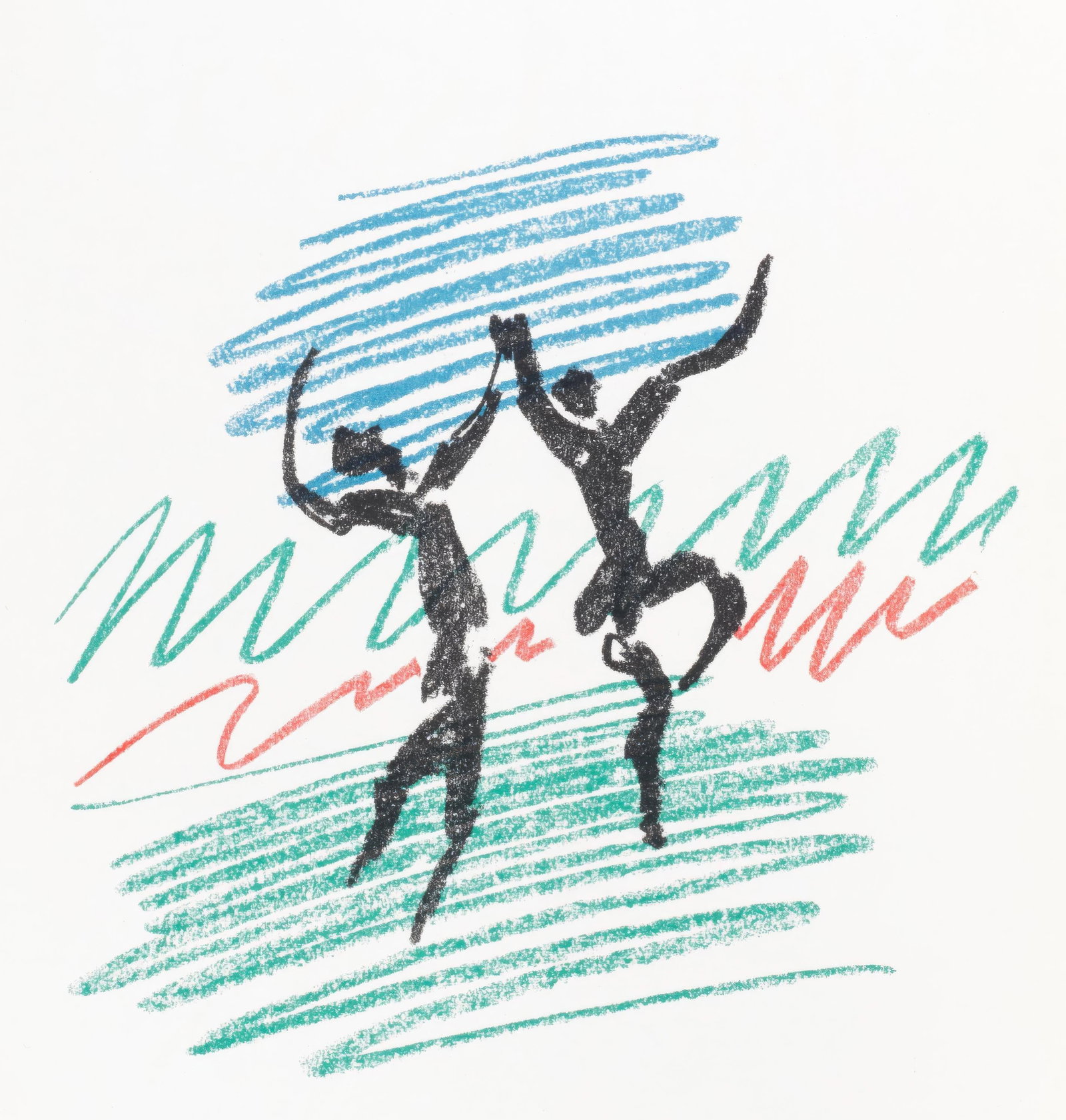 Pablo Picasso, The Dance, from Picasso Lithographe III, 1949-1956, Limited Edition Lithograph, 1956: This exquisite lithograph by Pablo Picasso (1881-1973), titled La Danse (The Dance), from the album Picasso Lithographe III, 1949-1956 (Picasso Lithographer III, 1949-1956), originates from the 1956 e