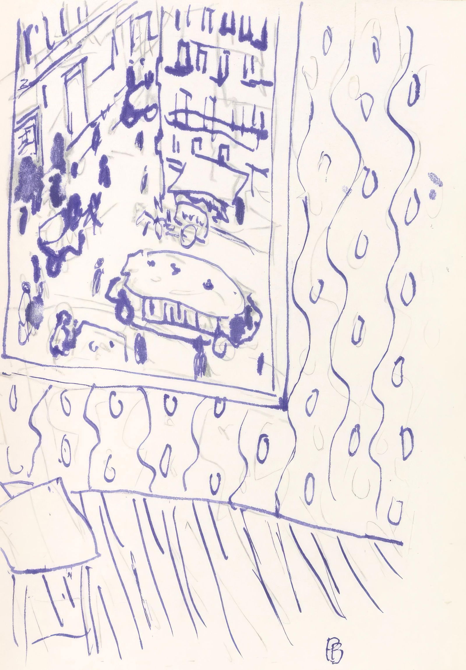 Pierre Bonnard, Untitled, from Correspondances, Limited Edition Lithograph, 1944: This exquisite lithograph by Pierre Bonnard (1867-1947), titled Sans titre (Untitled), from the album Pierre Bonnard, Correspondances, originates from the 1944 edition published by Editions de la