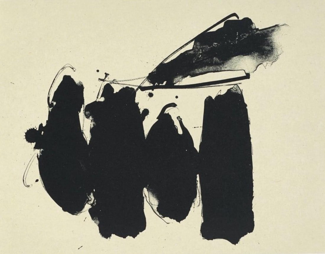 Robert Motherwell, Spanish Elegy (Belknap 354-380; Engberg/Banach 415-441), Three Poems, Limited (1 of 4)