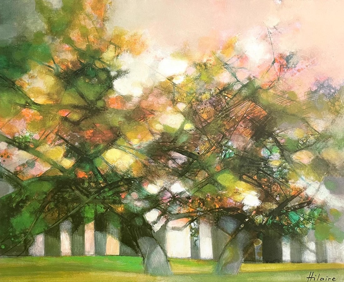 Camille Hilaire, Verger d'Ete, Original Edition Offset Lithograph: Offset lithograph on archival paper. Paper size: 21 x 27 inches. Excellent condition. Inscription: Signed in the plate and unnumbered, as issued. Notes: From Published and printed by Touchstone Publis