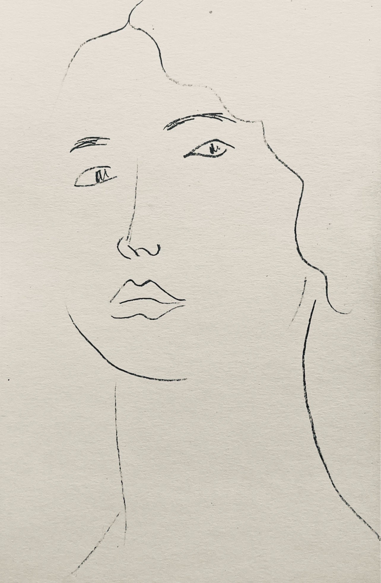 Henri Matisse, Composition (Dutel 3), Dessins de Henri-Matisse, Limited Edition Lithograph: Lithograph on velin Lafuma paper. Unsigned and unnumbered. Paper Size: 10 x 8 inches. Excellent condition. Notes: From the album, Dessins de Henri-Matisse, 1925. Published by Editions des Quatre Chemi