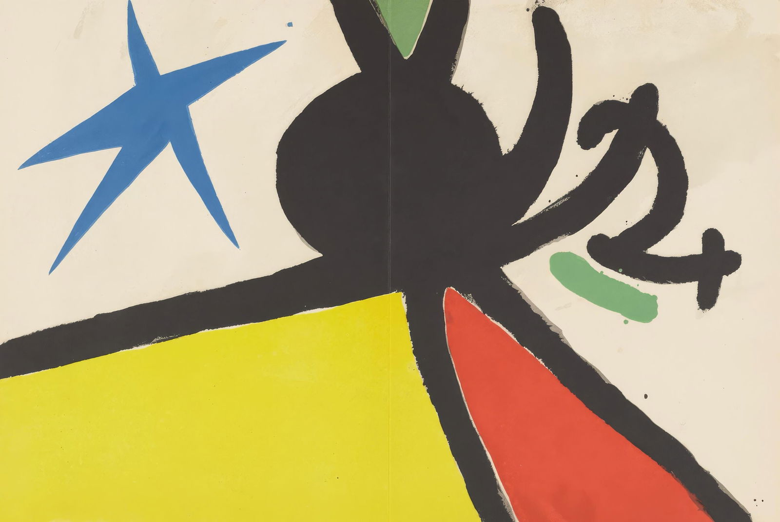 Joan Miro, Untitled, from Tarragona Tapestry, Limited Edition Lithograph, 1972: This exquisite lithograph after Joan Miro (1893-1983), titled Sans titre (Untitled), from the folio Tapis De Tarragona (Tarragona Tapestry), illustrations, Joan Miro, 1972, originates from the 1972 ed