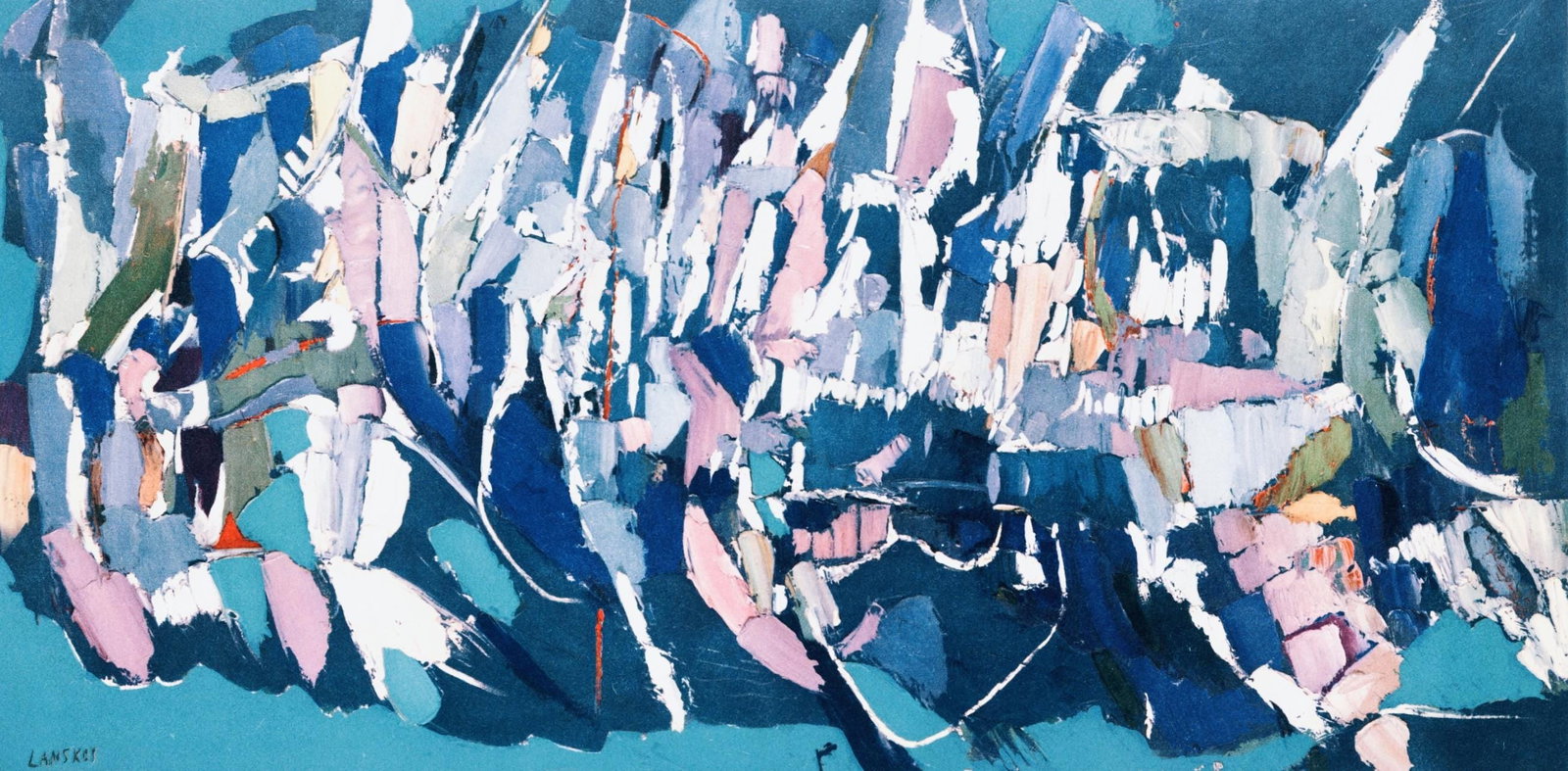 Andre Lanskoy, Ville fantome, Andre Lanskoy, Peintres d'aujourd'hui, Limited Edition Heliogravure: Heliogravure on velin paper. Paper Size: 10.83 x 13.78 inches. Inscription: Signed in the plate and unnumbered, as issued. Notes: From the folio, Andre Lanskoy, Peintres d'aujourd'hui, 1960. Published