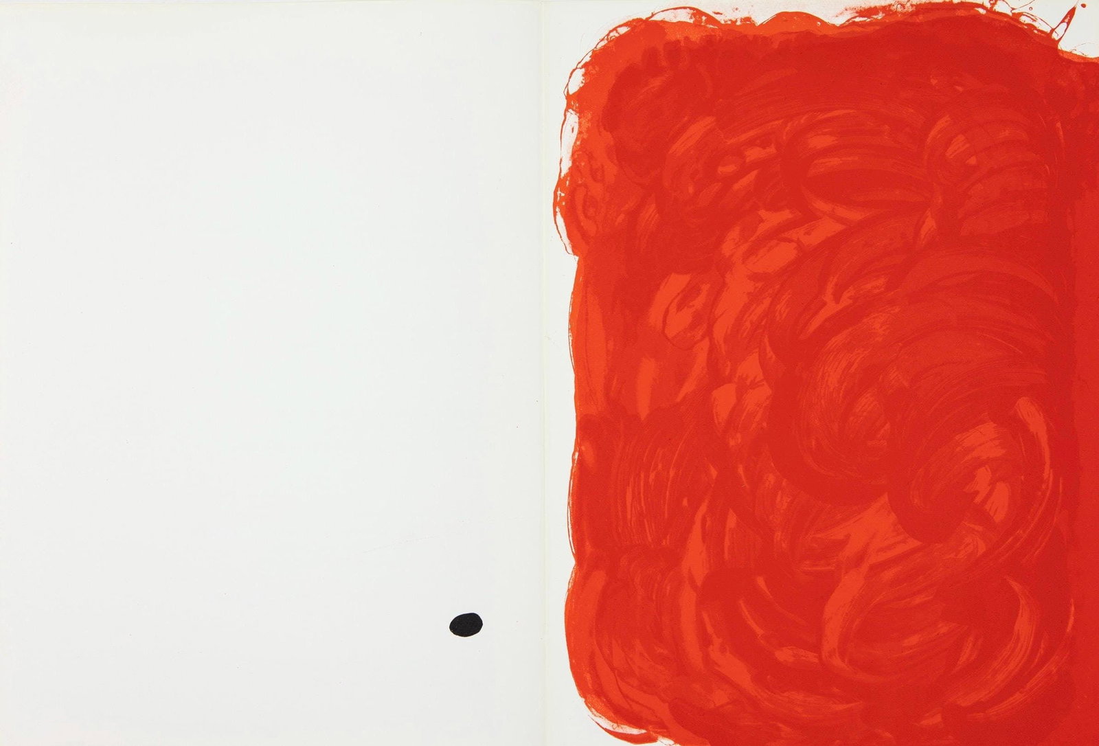 Joan Miro, Composition (Cramer 145; Mourlot, 738-740), Derriere le miroir, Limited Edition: Lithograph on velin paper. Paper size: 15 x 22 inches. Excellent condition, with centerfold, as issued. Inscription: Unsigned and unnumbered, as issued. Notes: From the volume, Derriere le miroir, N d