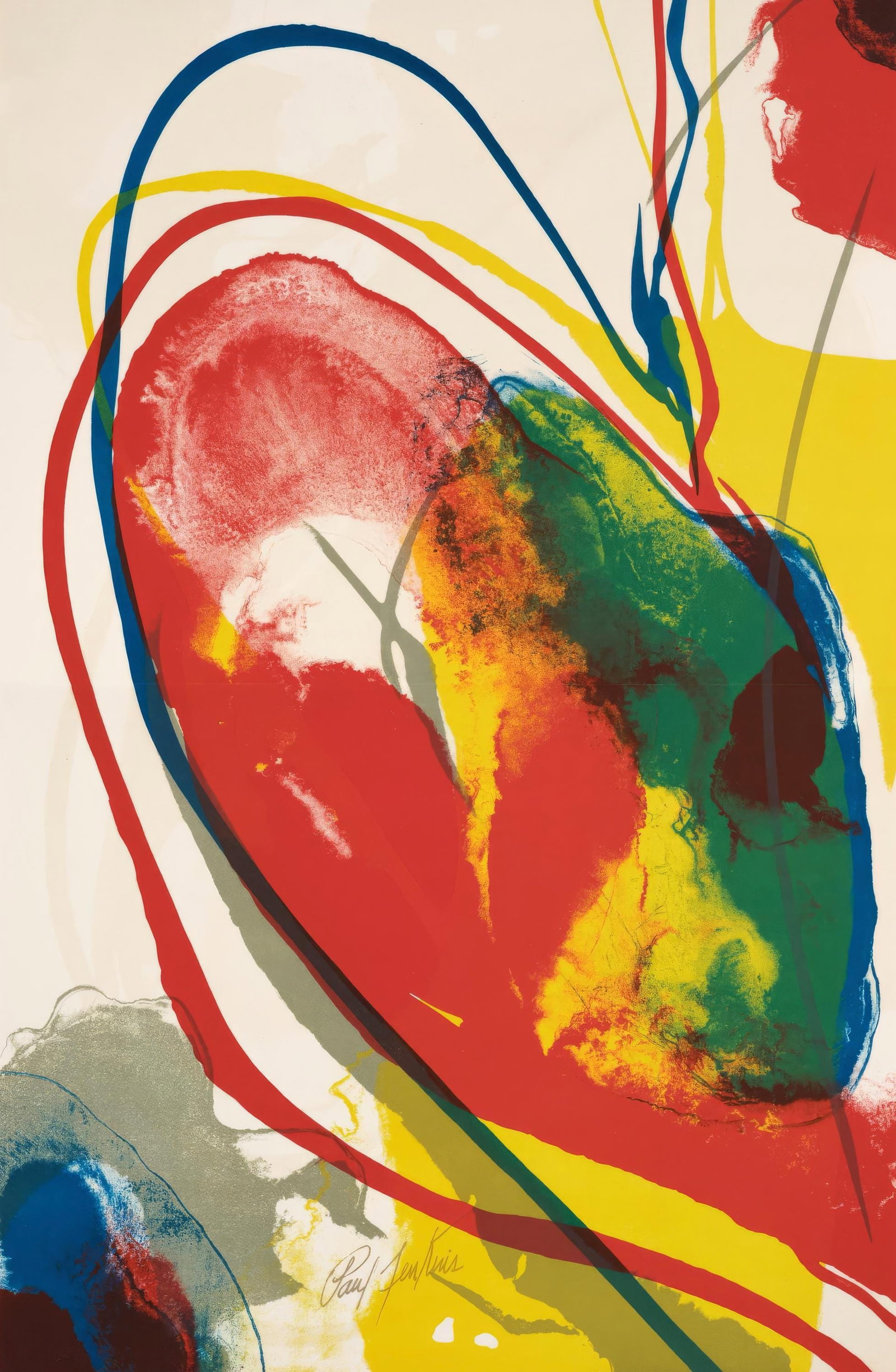 Paul Jenkins, Composition for Eric, from Memories and Portraits of Artists, Limited Edition: This exquisite lithograph by Paul Jenkins (1923-2012), titled Composition pour Eric (Composition for Eric), originates from the 1972 edition published by Editions A. C. Mazo et Cie., Paris, in collabo