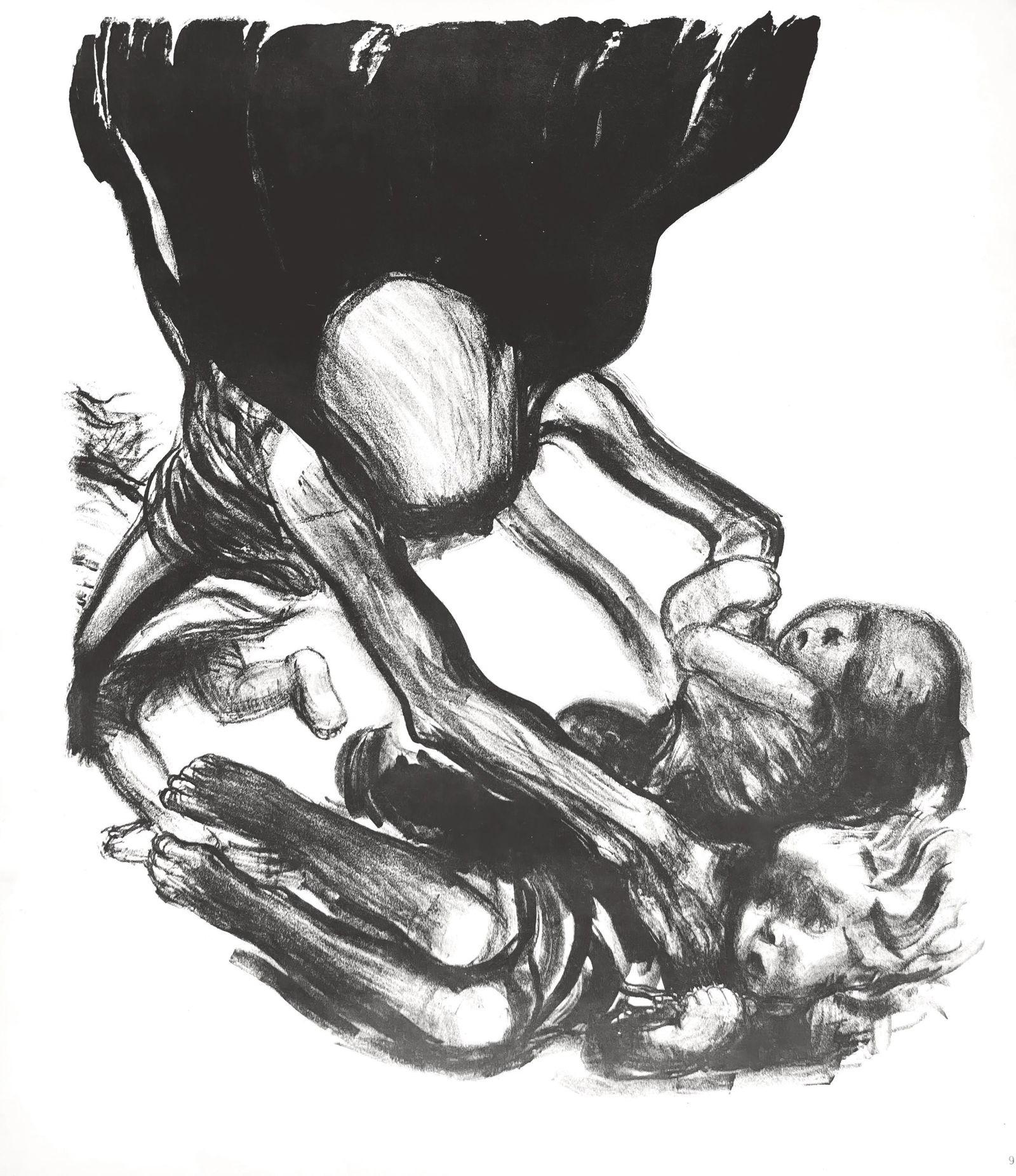 Kathe Kollwitz, Death Seizes the Children, from Ten Lithographs, Limited Edition Lithograph, 1941: This exquisite lithograph by Kathe Kollwitz (1867-1945), titled Tod greift nach den Kindern (Death Seizes the Children), from the folio Kathe Kollwitz, Ten Lithographs, originates from the 1941 editio