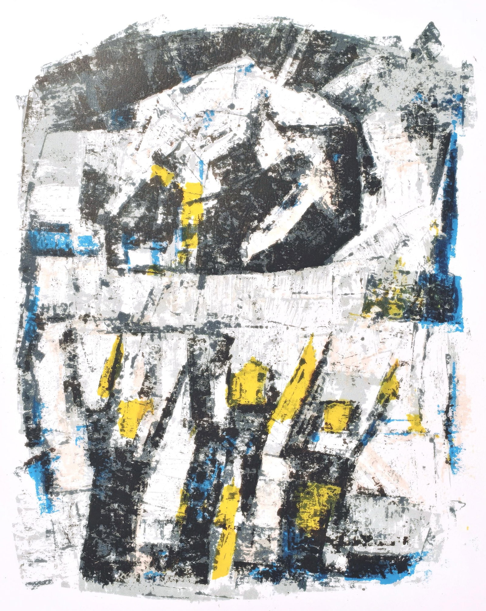 Orlando Pelayo, Composition, Œuvres completes d'Albert Camus, Limited Edition Lithograph: This exquisite lithograph by Orlando Pelayo (1920-1990), titled Sans titre (Untitled), originates from the 1962 album Albert Camus, oeuvres completes, Essais litteraires Noces, l'ete L'exil et le roya