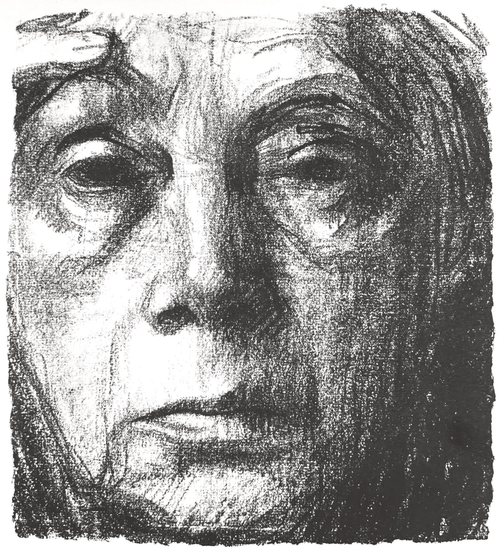 Kathe Kollwitz, Self-Portrait, from Ten Lithographs, Limited Edition Lithograph, 1941: This exquisite lithograph by Kathe Kollwitz (1867-1945), titled Selbstbildnis (Self-Portrait), from the folio Kathe Kollwitz, Ten Lithographs, originates from the 1941 edition published by Henry C. Kl