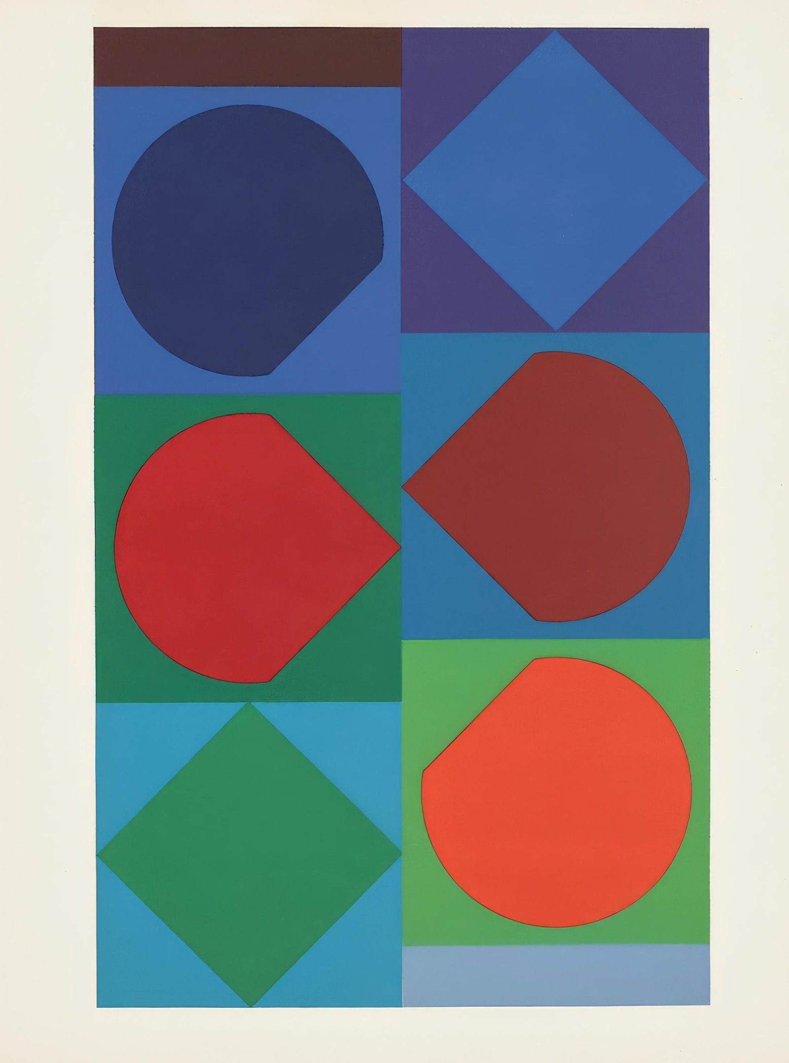 Victor Vasarely, Beryll, from Memories and Portraits of Artists, Limited Edition Lithograph, 1972 (1 of 4)