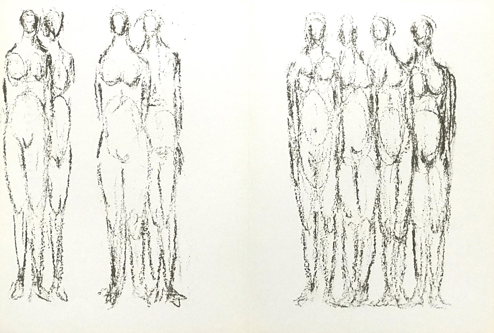 Raoul Ubac, Composition, Derriere le miroir, Limited Edition Lithograph: Lithograph on velin paper. Paper size: 15 x 22 inches. Excellent condition, with centerfold, as issued. Inscription: Unsigned and unnumbered, as issued. Notes: From Derriere le miroir, N deg 161,