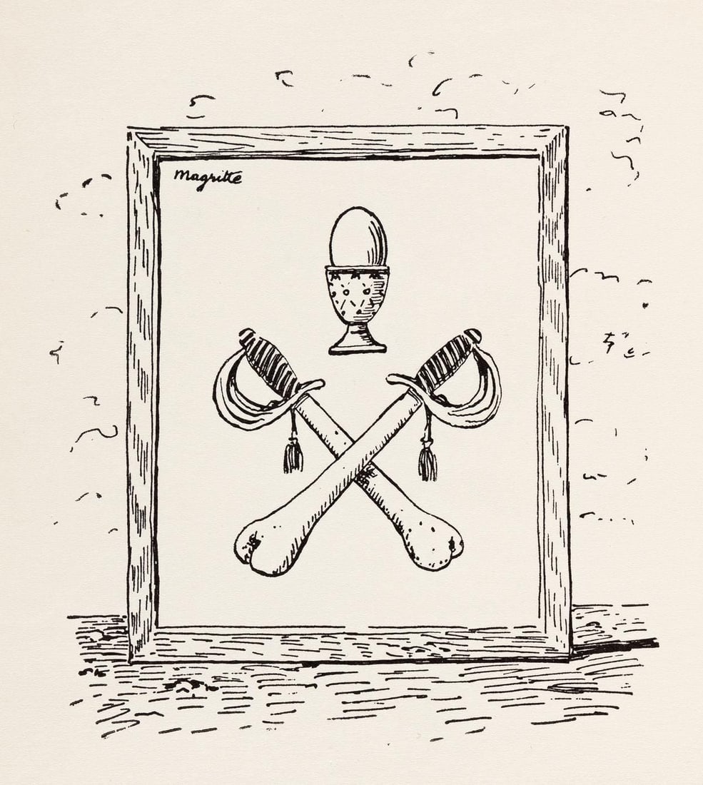 Rene Magritte, Composition, Dix dessins de Rene Magritte, Limited Edition Lithograph (1 of 4)