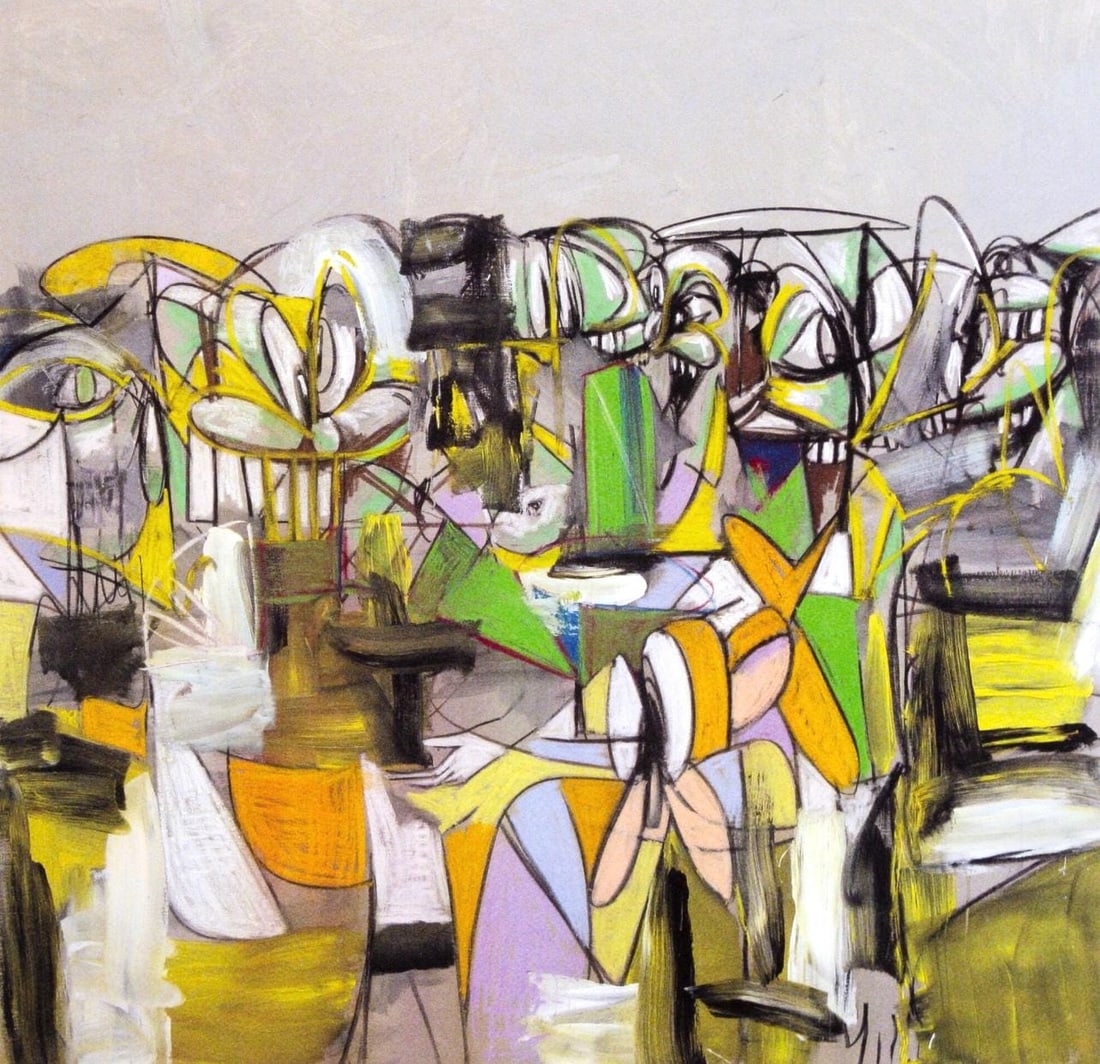 George Condo, Compression V, Drawing Paintings, Limited Edition Four Color Process Print (1 of 4)