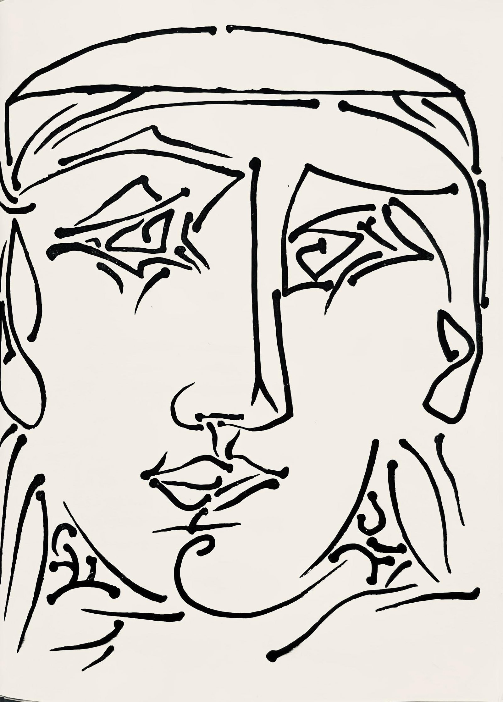 Francoise Gilot, Composition, Pouvoir tout dire, poemes, illustres par Francoise Gilot, Limited: Lithograph on velin d'Arches paper. Paper Size: 7.5 x 5.5 inches. Excellent condition. Inscription: Unsigned and unnumbered, as issued. Notes: From the album, Pouvoir tout dire, poemes, illustres par