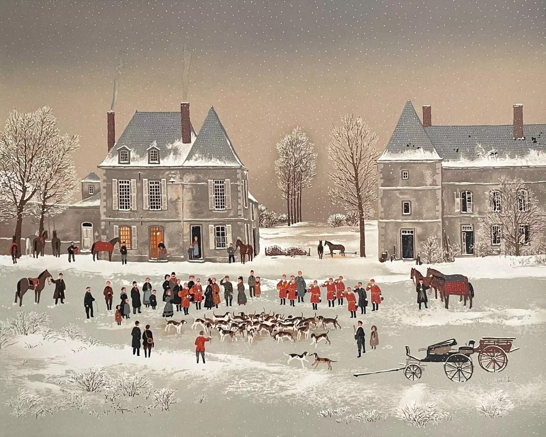 Michel Delacroix, Les Honneurs, Limited Edition Lithograph: Lithograph on papier imperial Japon nacre paper. Paper size: 24.75 x 31.5 inches. Excellent condition. Inscription: Hand signed and numbered, as issued. Notes: From Published by Lublin Graphics, Inc.,