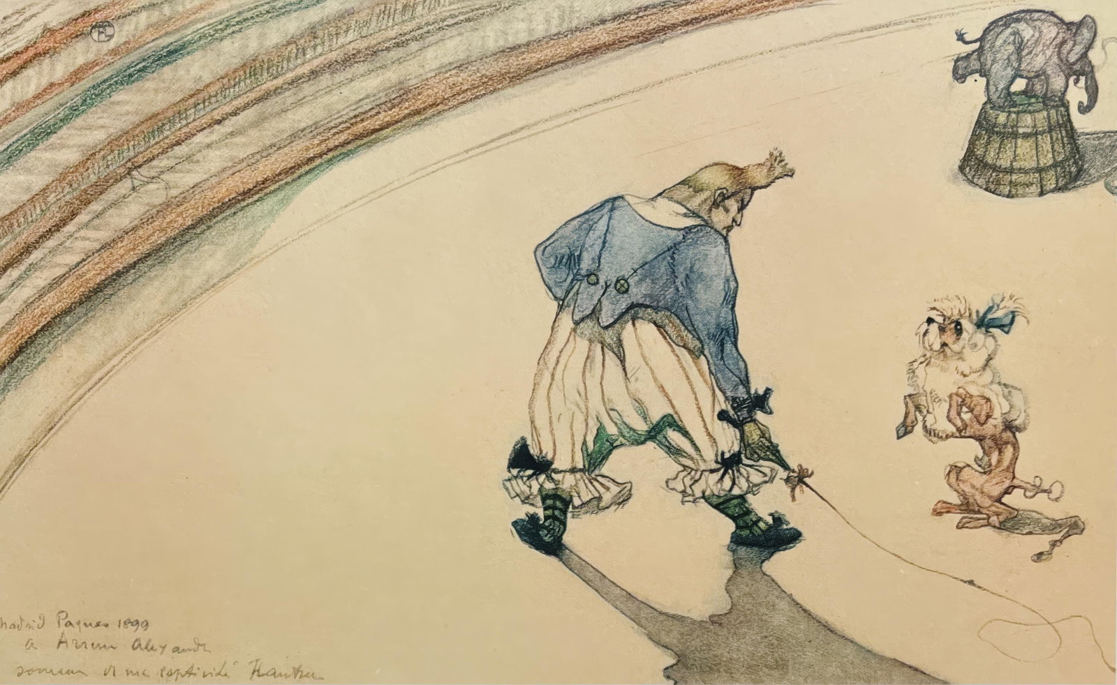 Henri de Toulouse-Lautrec, Clown Trainer, Limited Edition Lithograph, 1967 (1 of 4)