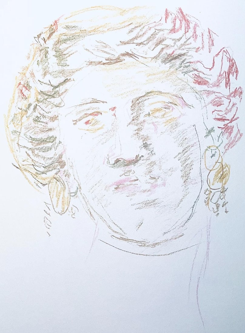 Oskar Kokoschka, Composition, Skizzenbuch der Italienischen Reise 1963, Limited Edition Lithograph (1 of 4)