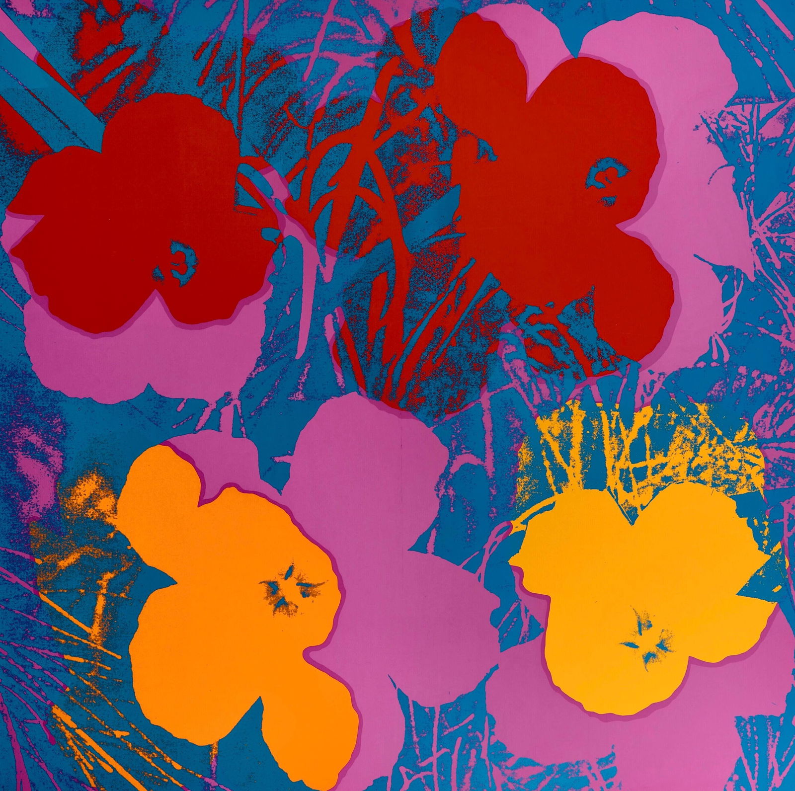 Andy Warhol, Flowers, no66, Official Edition, Sunday B. Morning, Silkscreen: Official edition, Andy Warhol, Sunday B. Morning, silkscreen on museum board. Paper Size: 36 x 36 inches. Excellent condition. Inscription: "published by Sunday B. Morning", and "fill in your own sign