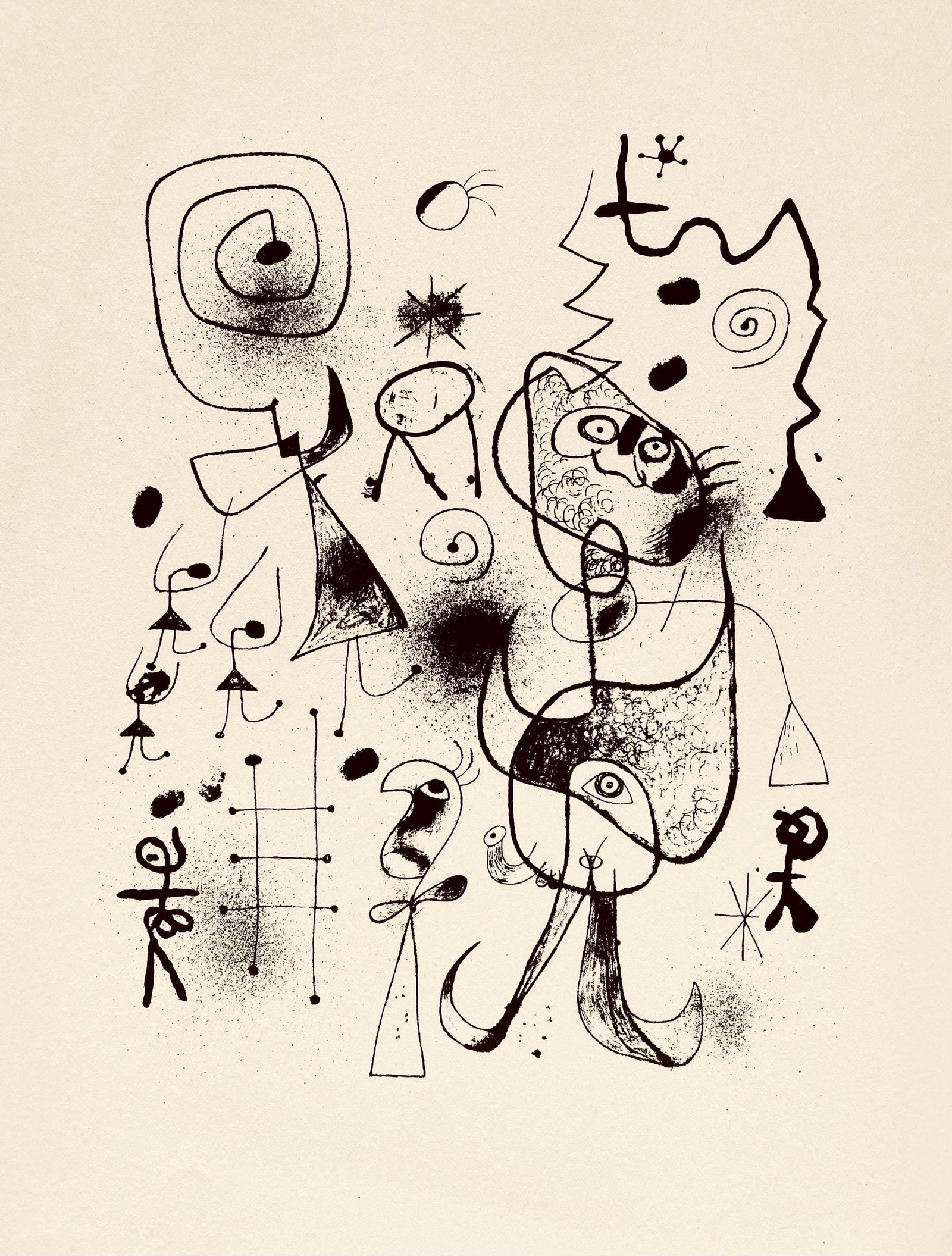 Joan Miro, Composition, The Prints of Joan Miro, Limited Edition Etching (1 of 4)