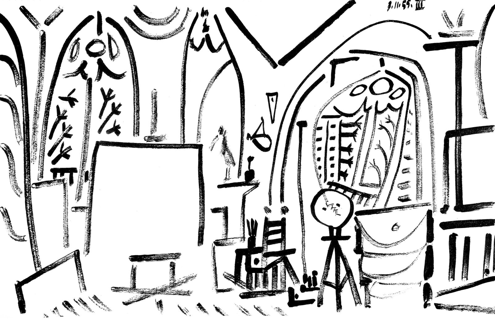 Pablo Picasso, Composition (Cramer 101), Carnet de la Californie, Limited Edition Collotype (1 of 4)