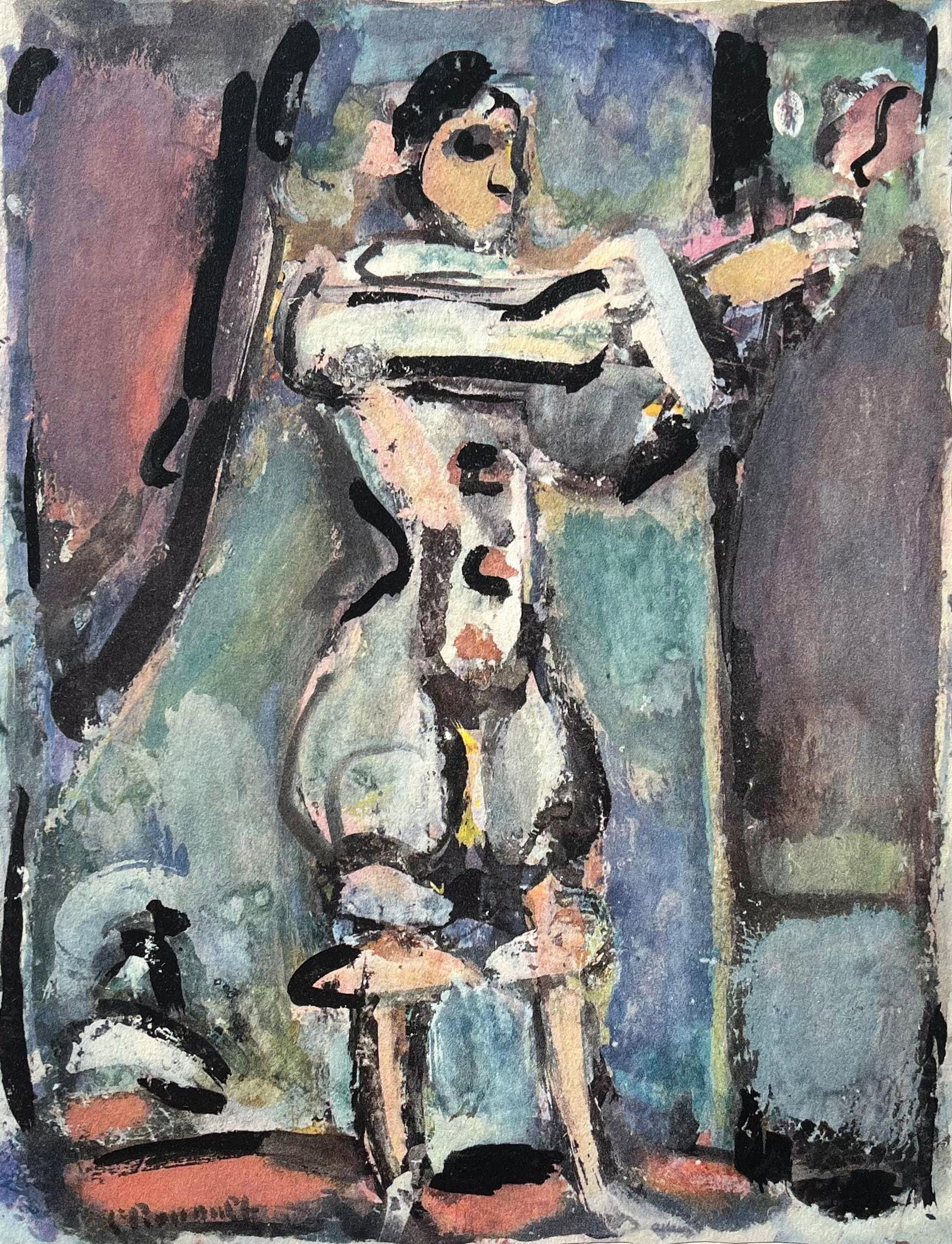 Georges Rouault, Pierrot blanc, Divertissement, Editions de la Revue Verve, Limited Edition (1 of 4)