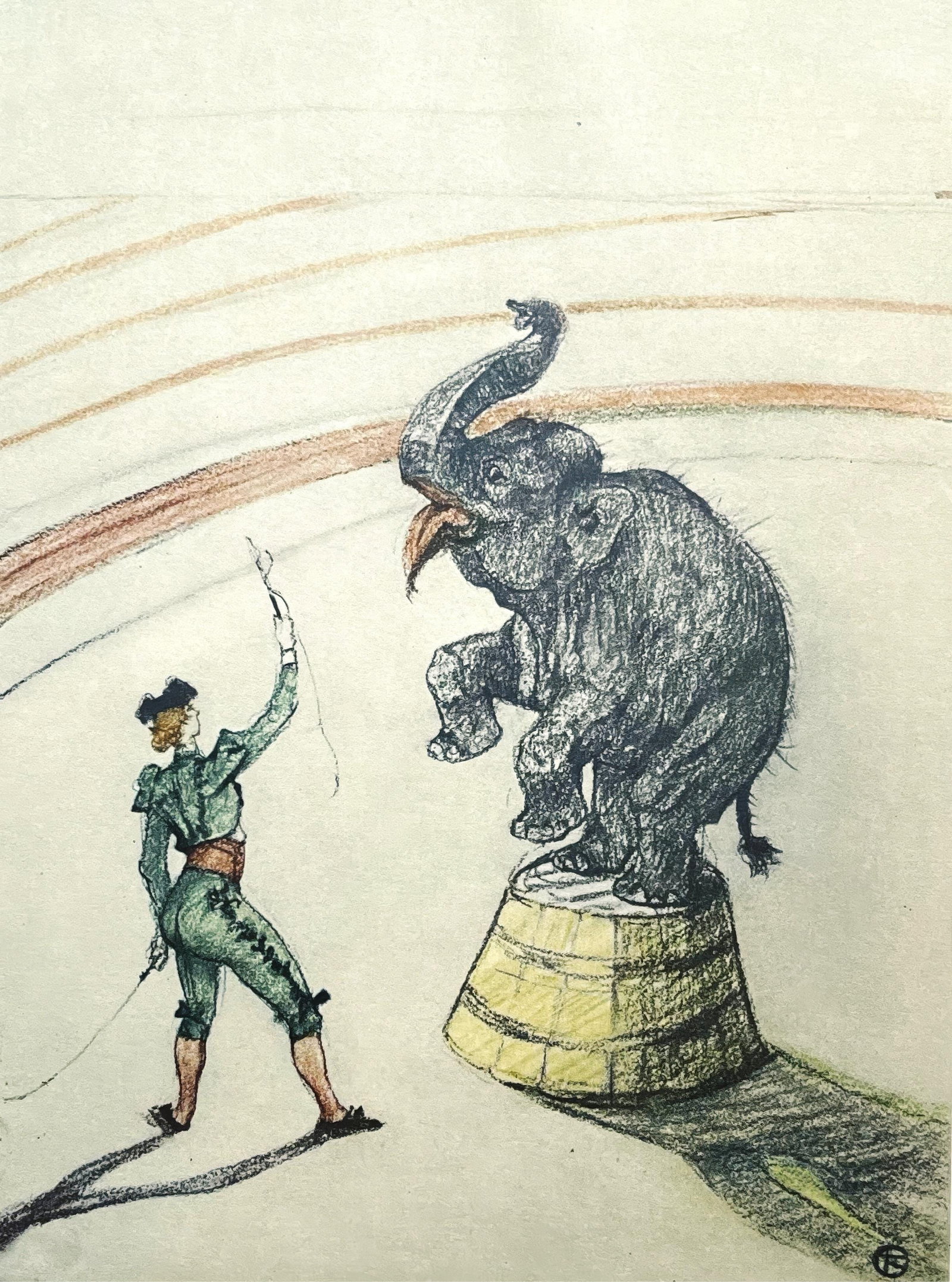 Henri de Toulouse-Lautrec, Performing Elephant, Limited Edition Lithograph, 1967 (1 of 4)