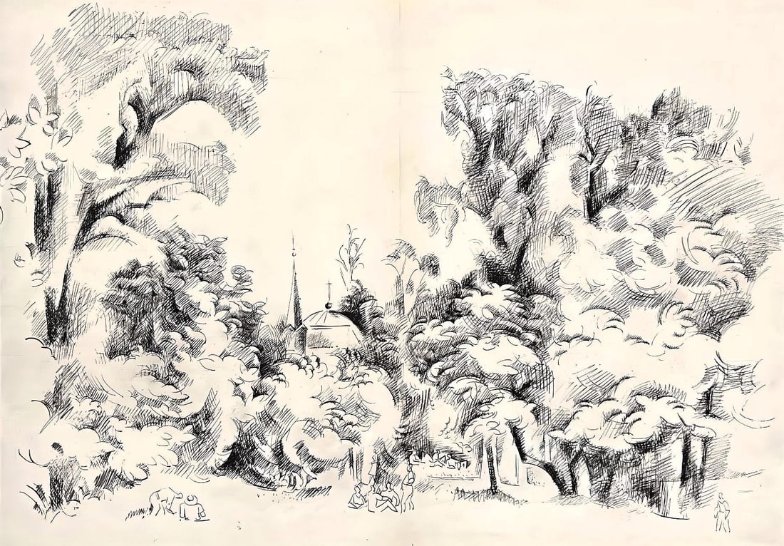 Andre Lhote, Composition, Eloge de Andre Lhote, Limited Edition Lithograph: Lithograph on velin de Rives paper. Paper size: 13.17 x 20.10 inches. Excellent condition, with centerfold, as issued. Inscription: Unsigned and unnumbered, as issued. Notes: From the album, Eloge de