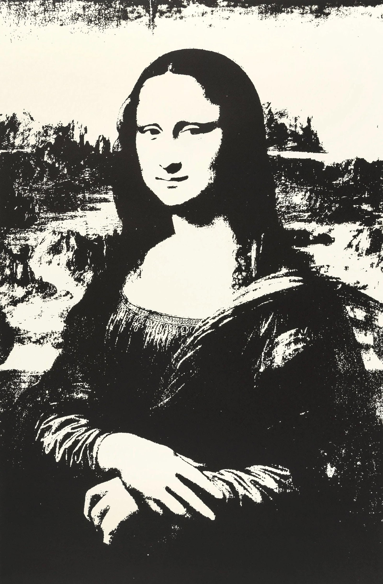 Andy Warhol, Mona Lisa (after Leonardo da Vinci), Official Limited Edition, Sunday B. Morning,: Official edition, Andy Warhol, Sunday B. Morning, silkscreen on museum board. Paper Size: 30 x 25 inches. Excellent condition. Inscription: Numbered in pencil, "published by Sunday B. Morning", and