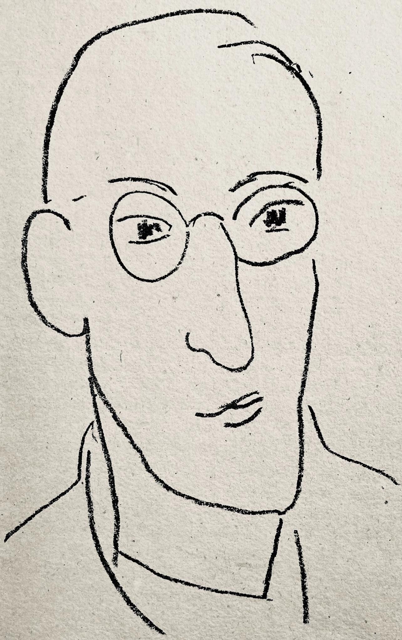 Henri Matisse, Lithographie IX (Duthuit 20), Repli, Gravures de Henri Matisse, Limited Edition: Lithograph on velin a la forme des papeteries d'Arches paper. Unsigned and unnumbered. Paper Size: 10 x 6.375 inches. Excellent condition. Notes: From the volume, Repli, Gravures de Henri Matisse,