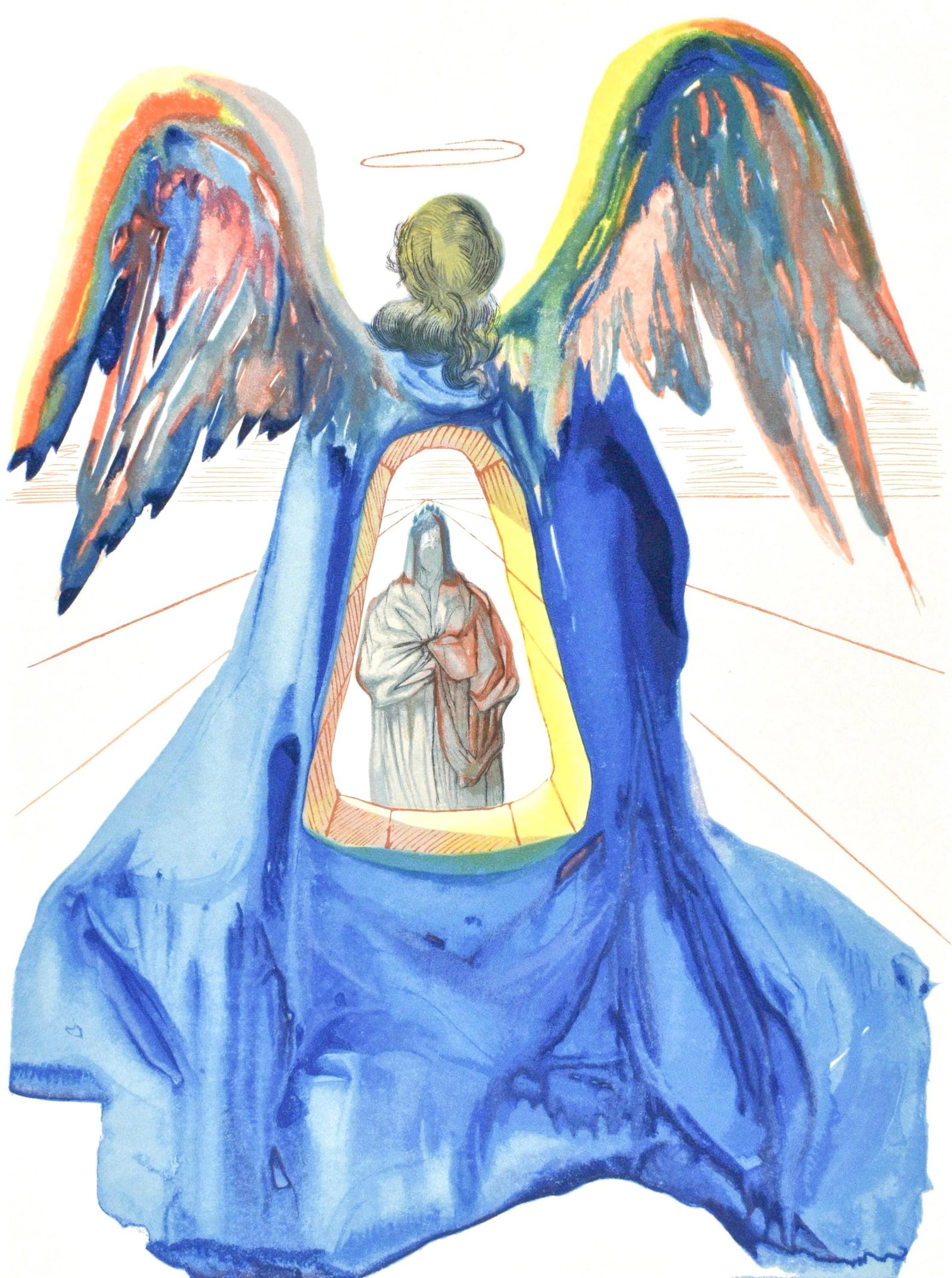 Salvador Dali, Purgatorio XXXIII (Michler/Lopsinger 1039-1138; Field 189-200), La Divina Commedia,: Woodcut in colors on velin pur chiffon de Rives paper. Paper size: 13 x 10.375 inches. Inscription: Unsigned and unnumbered, as issued. Catalogue raisonne references: Dali, Salvador, et al. Salvador D