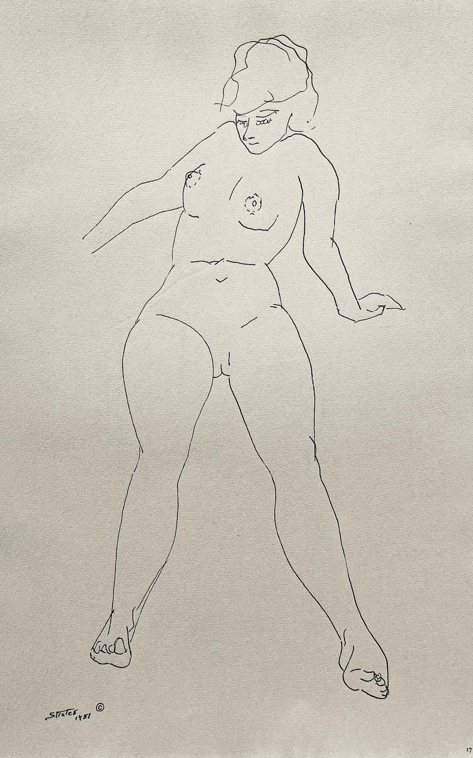 Henry Strater, Composition, 24 Drawings by Henry Strater, Limited Edition Lithograph (1 of 4)