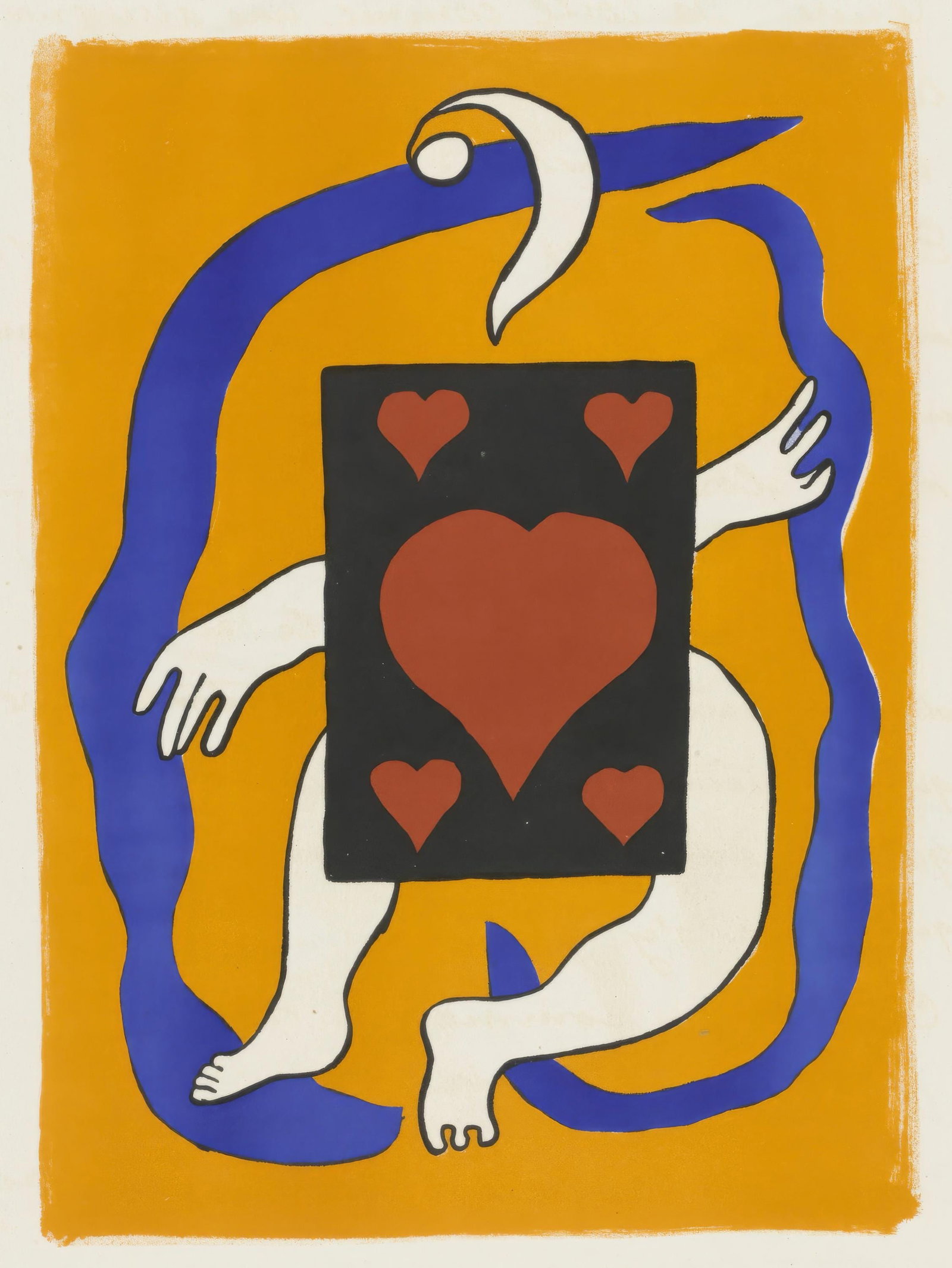 Fernand Leger, Untitled, from Circus, Limited Edition Lithograph, 1950: This exquisite lithograph by Fernand Leger (1881-1955), titled Sans titre (Untitled), from the album Cirque, Lithographies Originales (Circus, Original Lithographs), originates from the 1950 edition p