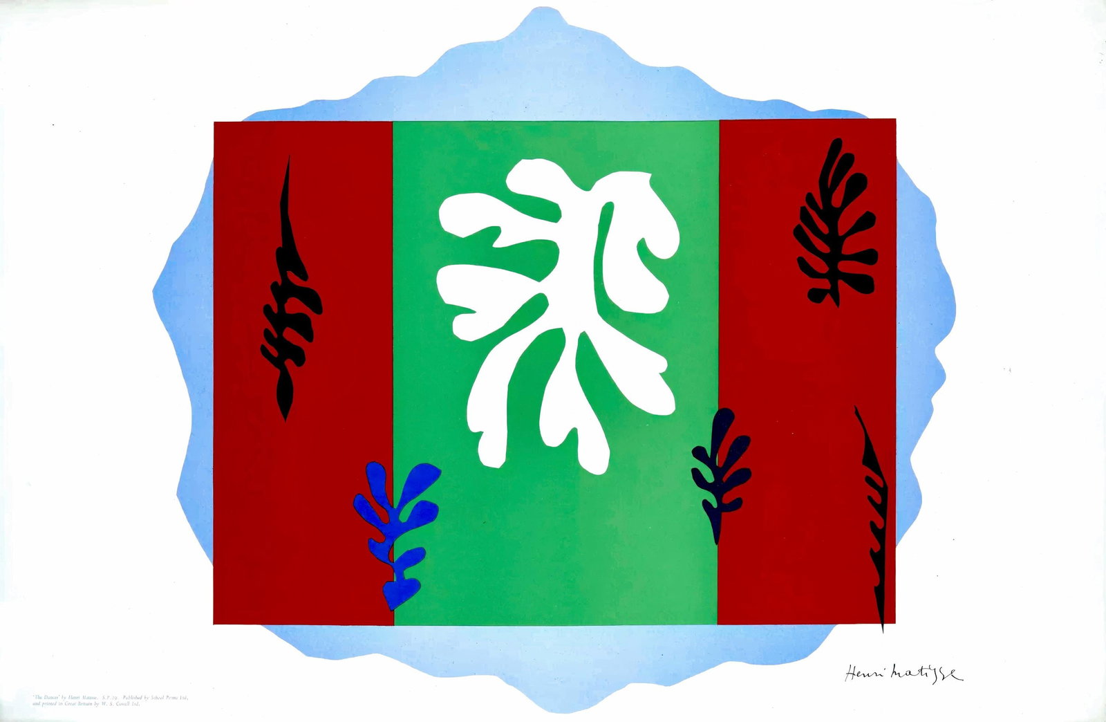 Henri Matisse, The Dancer, S.P.29., from School Prints Ltd., Limited Edition Lithograph, 1949: This exquisite lithograph by Henri Matisse (1869-1954), titled The Dancer, S.P.29., originates from the School Prints Ltd. series, published by School Prints Ltd., London, under the direction of Brend