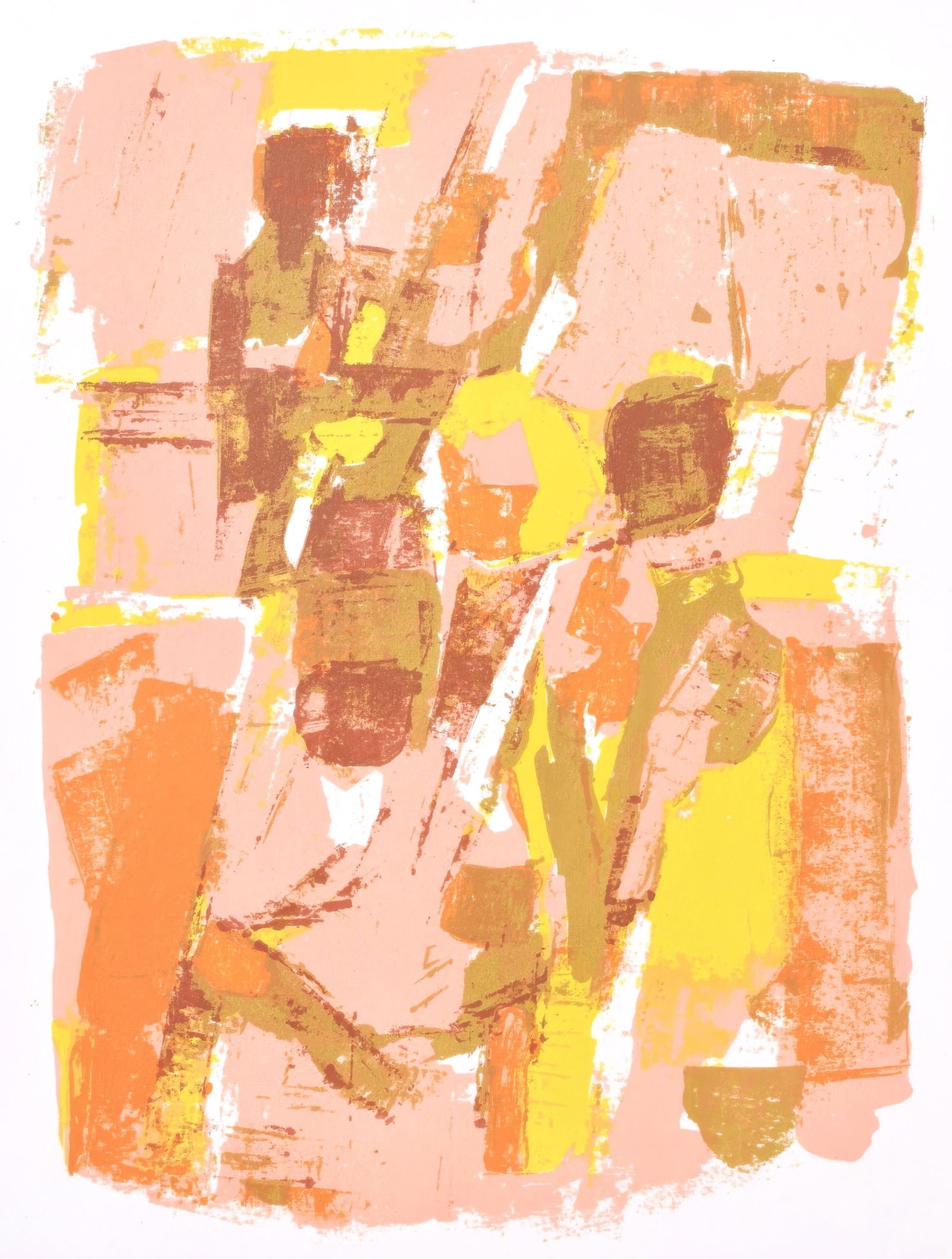 Orlando Pelayo, Composition, Œuvres completes d'Albert Camus, Limited Edition Lithograph: This exquisite lithograph by Orlando Pelayo (1920-1990), titled Sans titre (Untitled), originates from the 1962 album Albert Camus, oeuvres completes, Essais litteraires Noces, l'ete L'exil et le roya