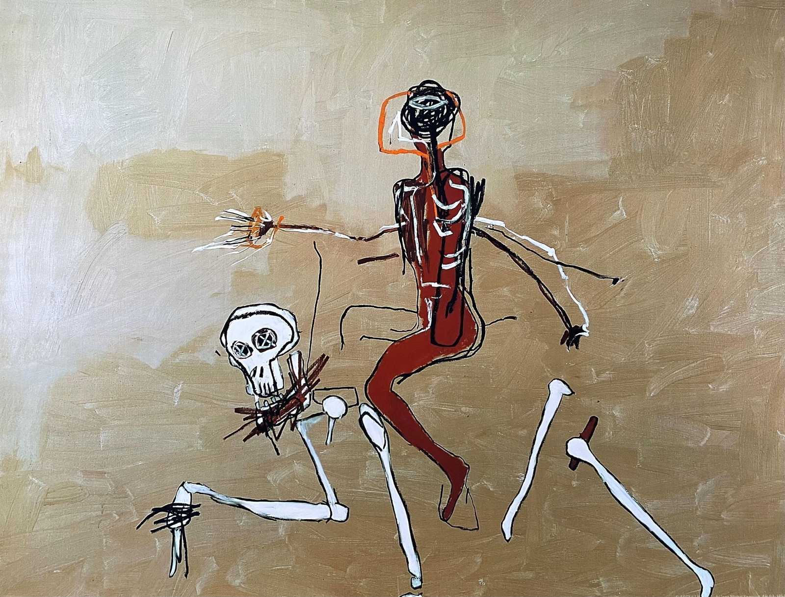 Jean-Michel Basquiat, Riding with Death, Official Edition Archival Pigment Print: Archival pigment print on semi-gloss archival paper. Paper Size: 16 x 22 inches. Inscription: Unsigned and unnumbered, as issued. Condition: Excellent. Notes: Licensed by Artestar, New York;