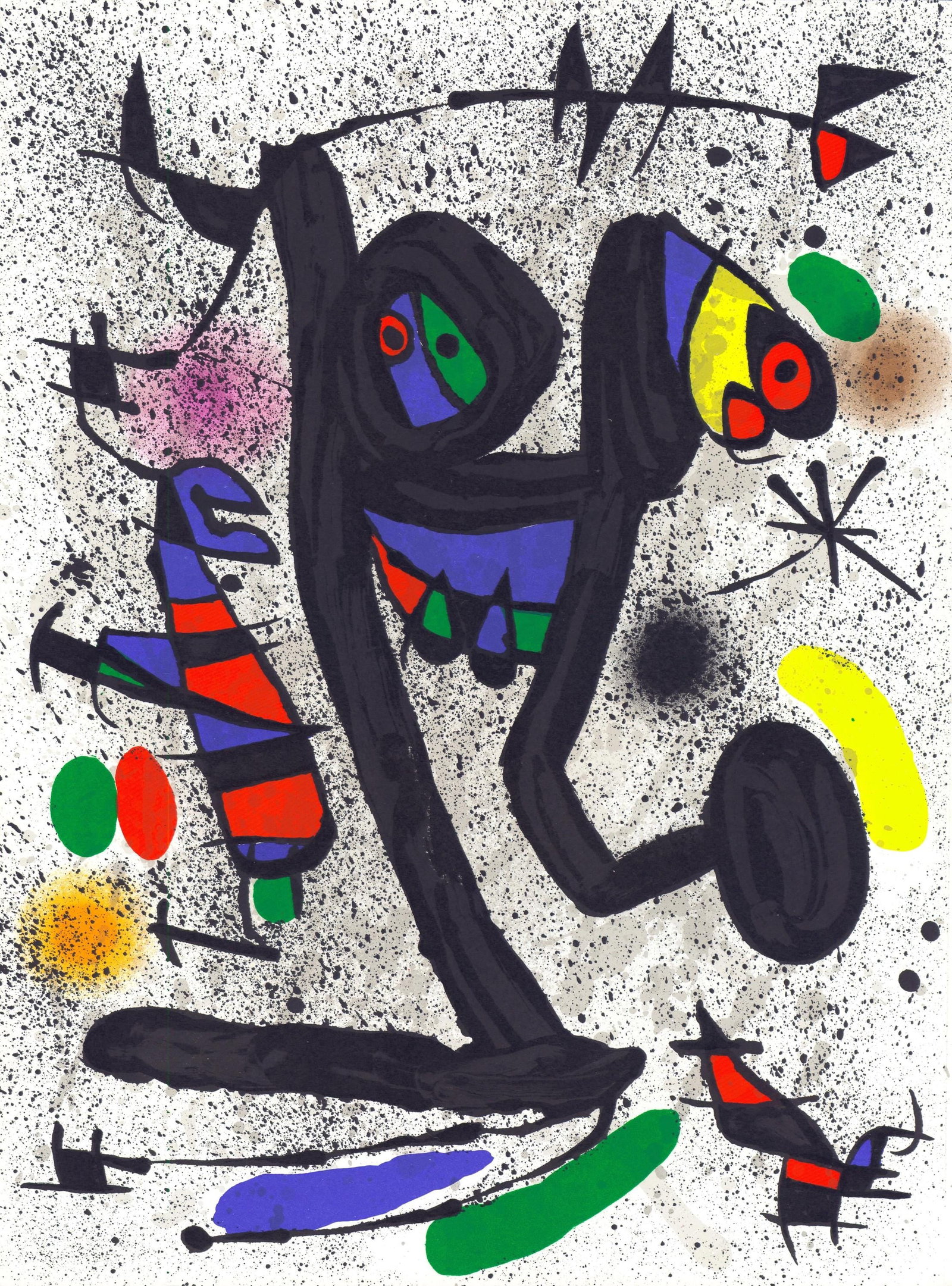 Joan Miro, Composition (Cramer 145; Mourlot, 738-740), Derriere le miroir, Limited Edition (1 of 4)