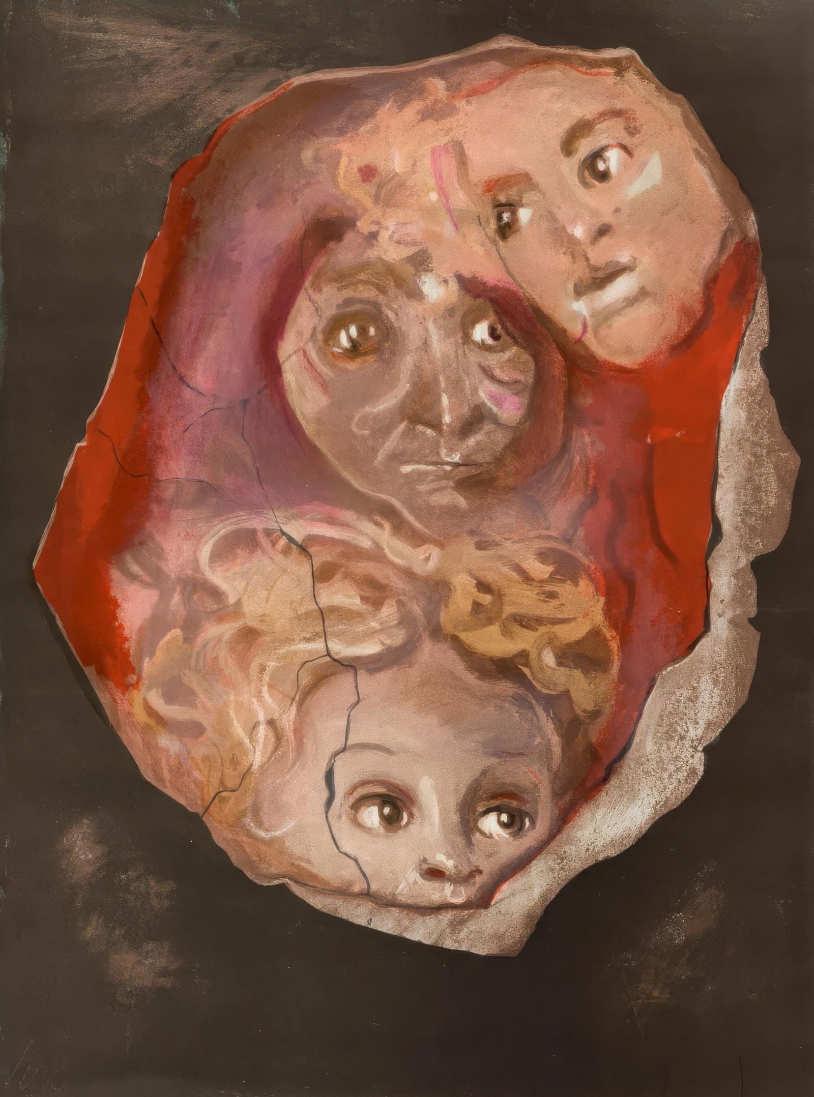 Leonor Fini, Untitled, from Satiricon, Limited Edition Lithograph, 1970: This exquisite lithograph by Leonor Fini (1907-1996), titled Sans titre (Untitled), from the album Satiricon, originates from the 1970 edition published by Ariane Lancell, Editeur, Paris; printed by G