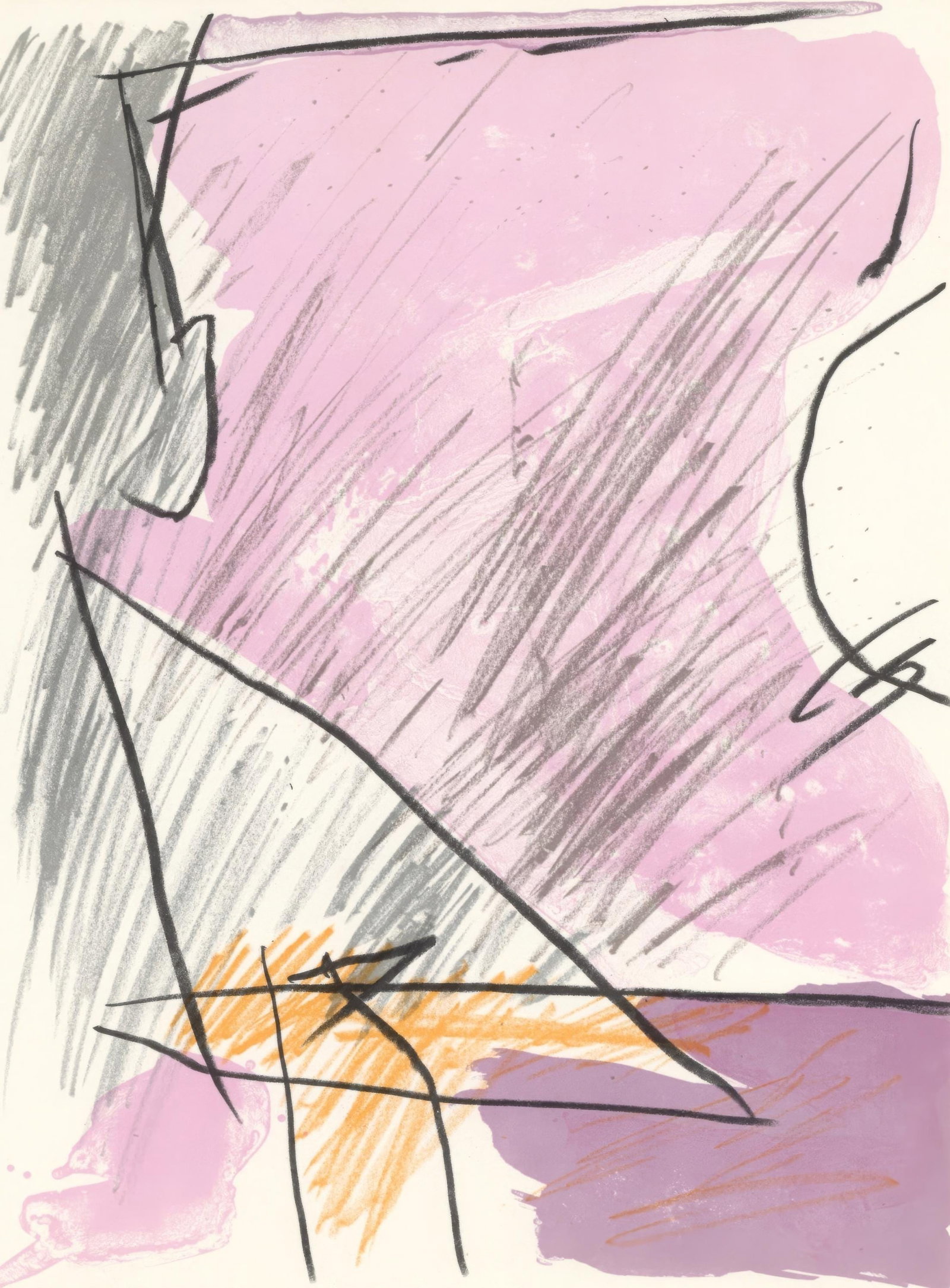 Albert Rafols-Casamada, Untitled, from Ediciones Poligrafa, Limited Edition Lithograph, 1979: This exquisite lithograph by Albert Rafols-Casamada (1923-2009), titled Sin titulo (Untitled), from the album Ediciones Poligrafa, Barcelona - Redfern Gallery, London, originates from the 1979 edition