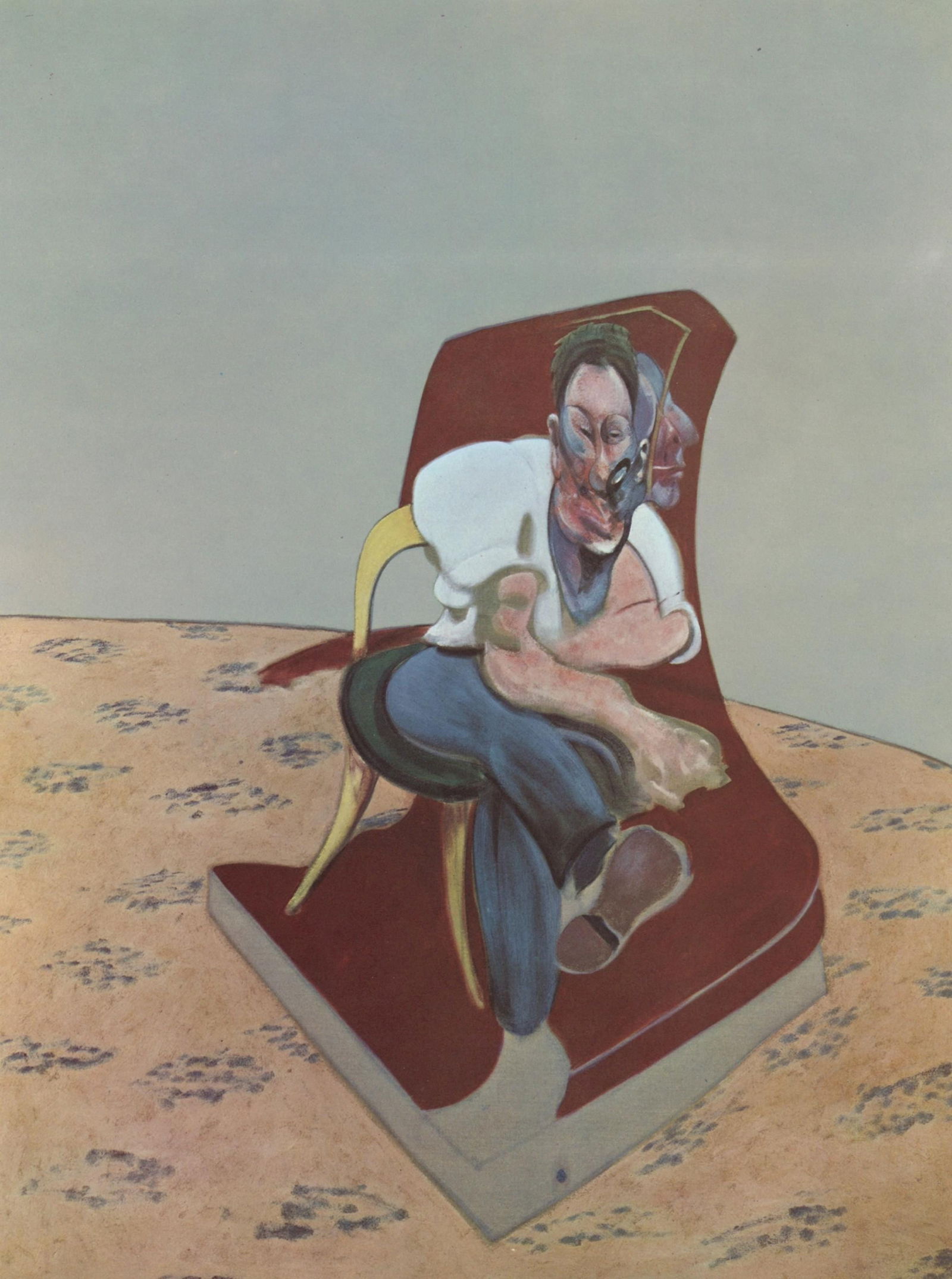 Francis Bacon, Study for Portrait of Lucian Freud, Derriere le miroir, Limited Edition Lithograph: Lithograph on velin paper. Paper Size: 15 x 11 inches. Inscription: Unsigned and unnumbered, as issued. Condition: Very good/excellent, consistent with age. Notes: From the folio, Derriere le miroir,