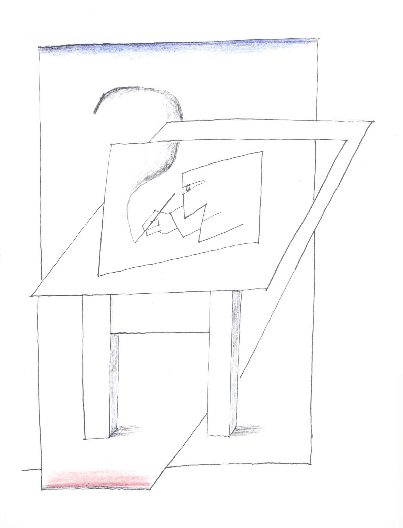 Saul Steinberg, Untitled, from Derriere le miroir, Maeght Editeur, Limited Edition Lithograph, 1966 (1 of 4)