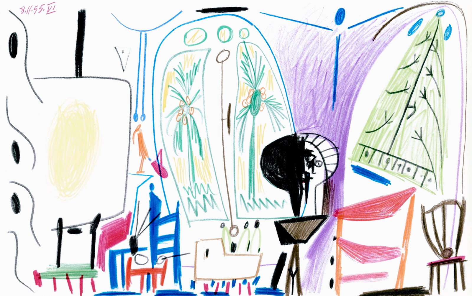 Pablo Picasso, Composition (Cramer 101), Carnet de la Californie, Limited Edition Collotype (1 of 4)