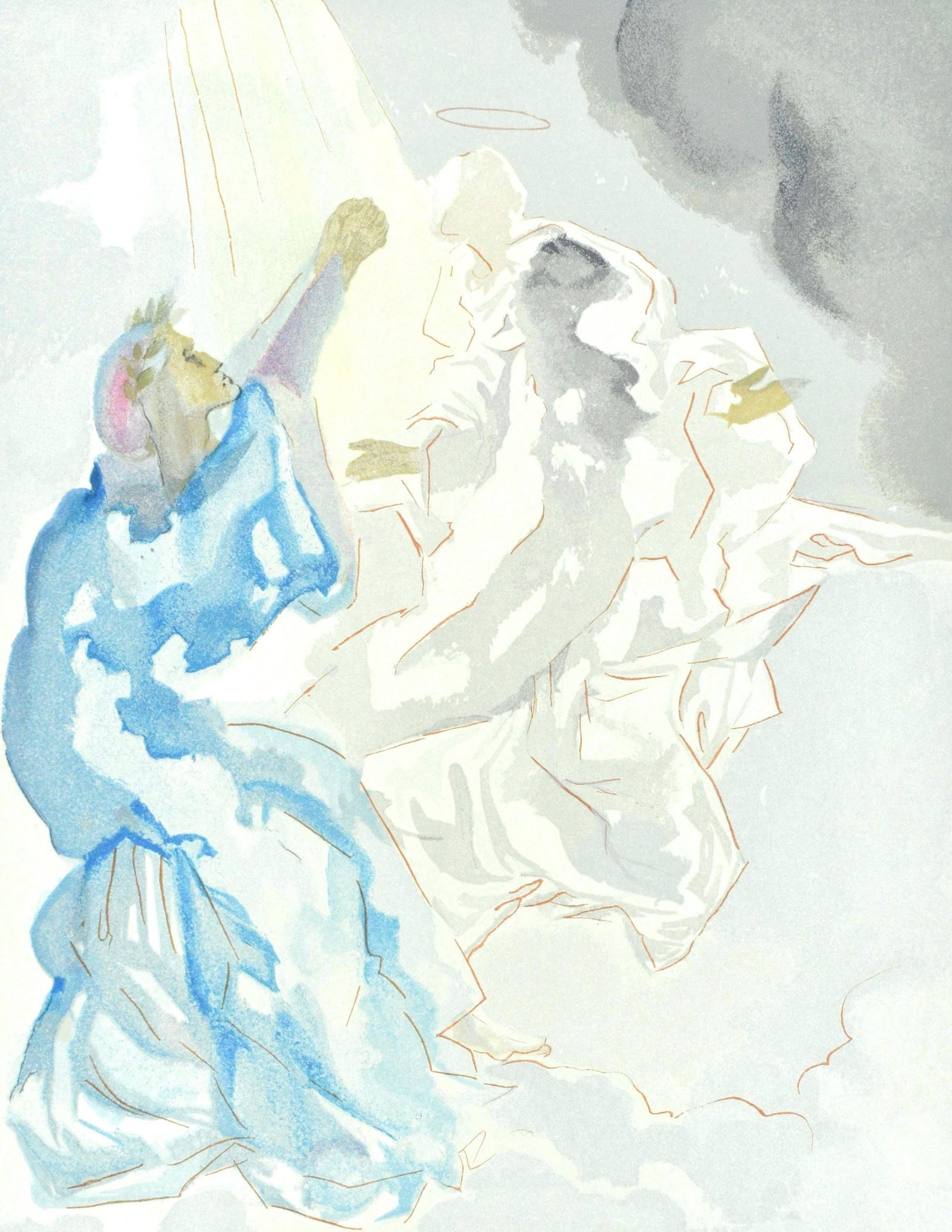 Salvador Dali, Le Paradis V (Michler/Lopsinger 1039-1138; Field 189-200), La Divine Comedie, Limited: Woodcut in colors on velin pur chiffon de Rives paper. Paper size: 13 x 10.375 inches. Inscription: Unsigned and unnumbered, as issued. Catalogue raisonne references: Dali, Salvador, et al. Salvador D