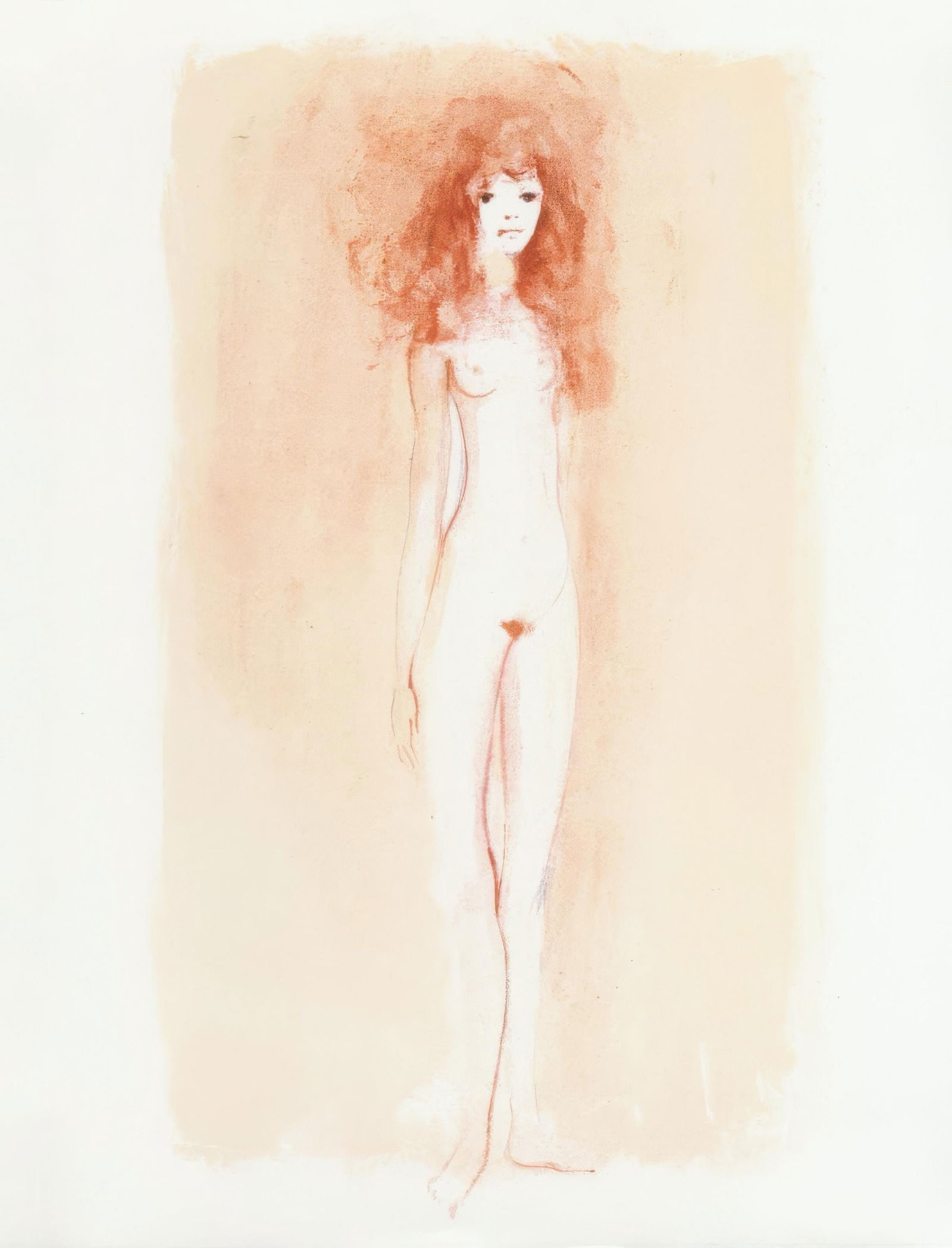 Leonor Fini, Composition, Parallelement, Limited Edition Lithograph, 1969: Lithograph on grand velin d'Arches paper. Paper size: 15.94 x 11.61 inches. Inscription: Unsigned and unnumbered, as issued. Condition: Very good/excellent, consistent with age. Notes: from the folio,