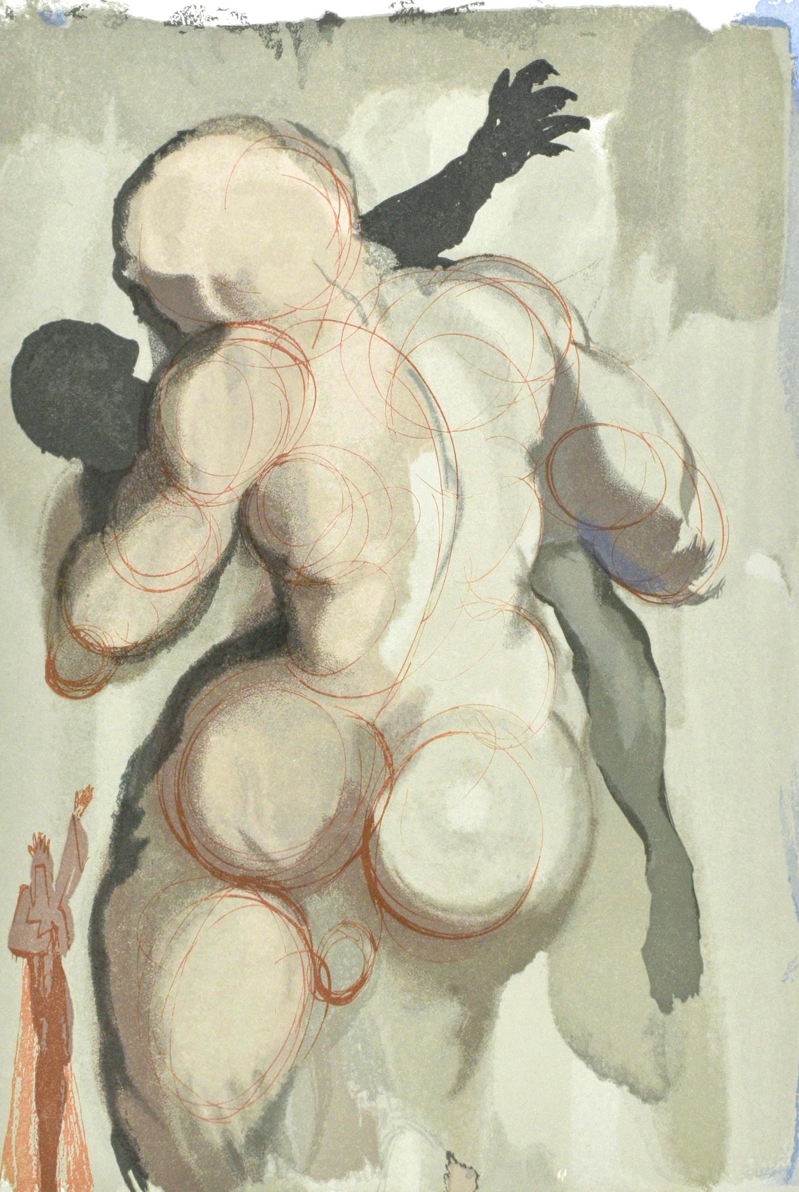 Salvador Dali, Le Purgatoire VI (Michler/Lopsinger 1039-1138; Field 189-200), La Divine Comedie,: Woodcut in colors on velin pur chiffon de Rives paper. Paper size: 13 x 10.375 inches. Inscription: Unsigned and unnumbered, as issued. Catalogue raisonne references: Dali, Salvador, et al. Salvador D