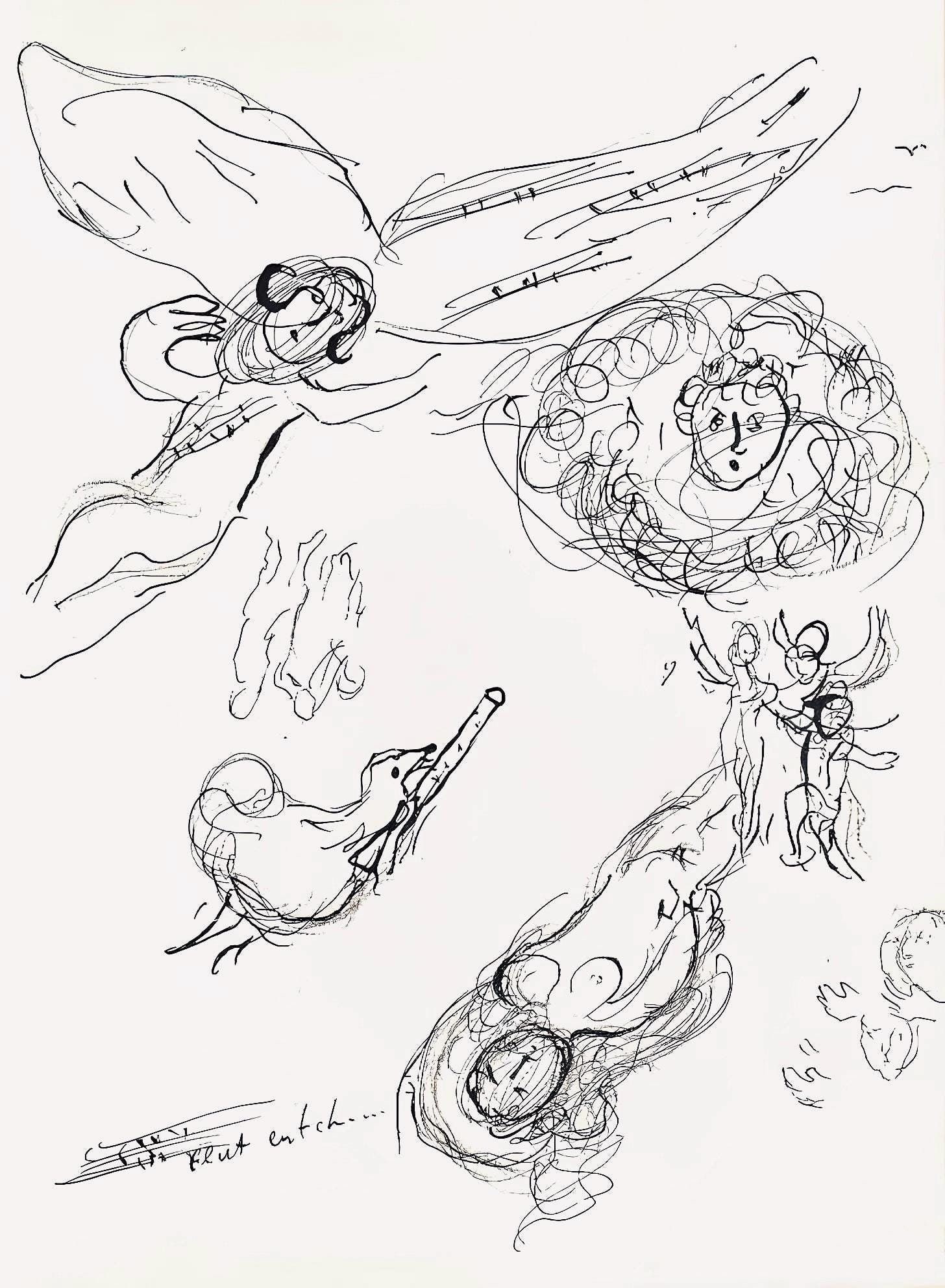 Marc Chagall, Composition (Cramer 61), Le Plafond de l'Opera de Paris, Limited Edition Lithograph (1 of 4)