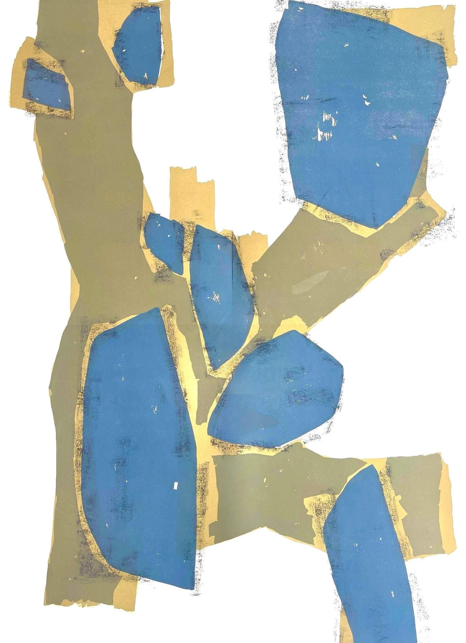 Raoul Ubac, Composition, Derriere le miroir, Limited Edition Lithograph (1 of 4)