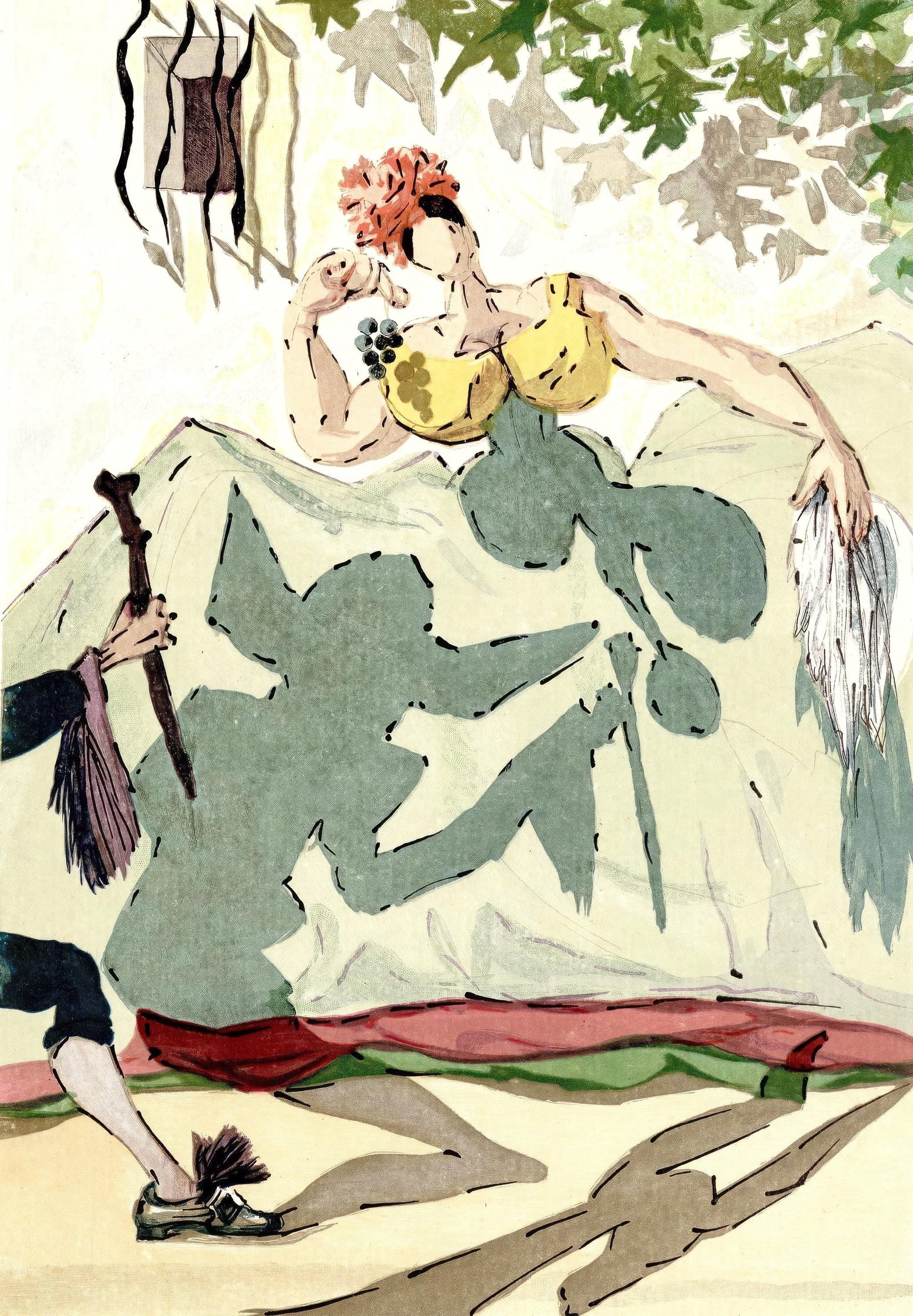 Salvador Dali, Untitled, from The Three-Cornered Hat, Limited Edition Engraving, 1958: This exquisite engraving by Salvador Dali (1904-1989), titled Sans titre (Untitled), from the folio Le Tricorne (The Three-Cornered Hat), originates from the 1958 edition published by Editions du Roch