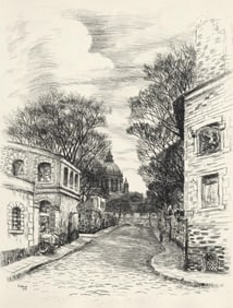 Jean Frelaut, De la Sante aux Gobelins, A La gloire a Paris, Limited Edition Etching